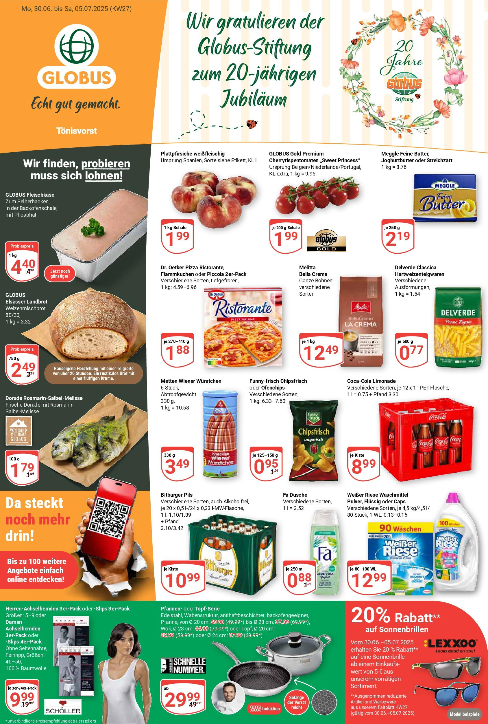 Globus prospekt Tönisvorst	 (ab 29.06.2025) » Angebote online | Seite: 5 | Produkte: Ristorante, Wiener wurstchen, Pils, Burger