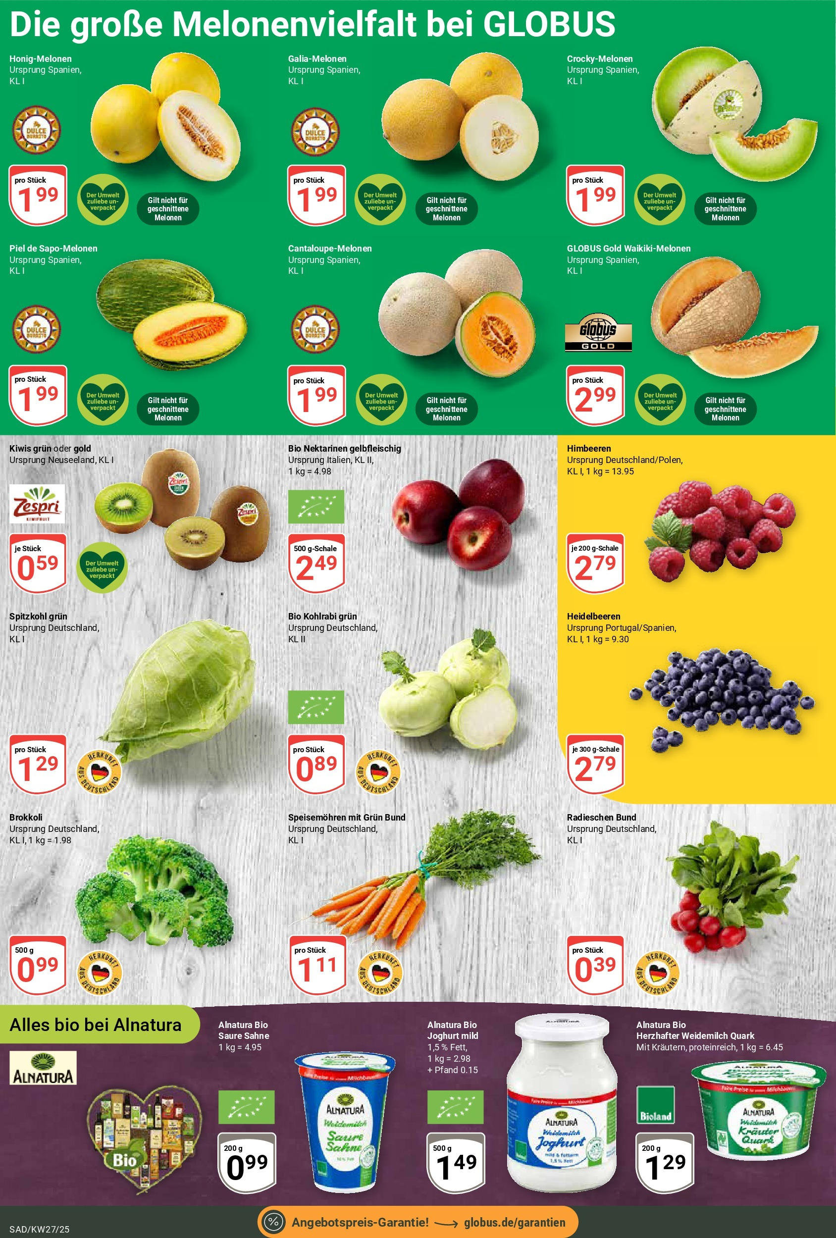 Globus prospekt Schwandorf	 (ab 29.06.2025) » Angebote online | Seite: 9 | Produkte: Himbeeren, Joghurt, Heidelbeeren, Sahne