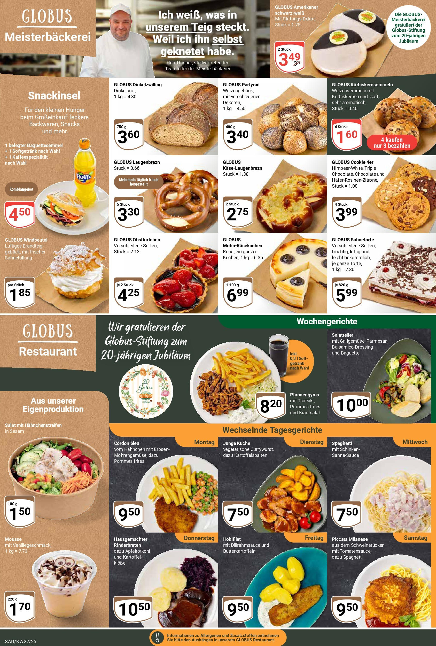 Globus prospekt Schwandorf	 (ab 29.06.2025) » Angebote online | Seite: 10 | Produkte: Baguette, Gyros, Schweinerucken, Erbsen
