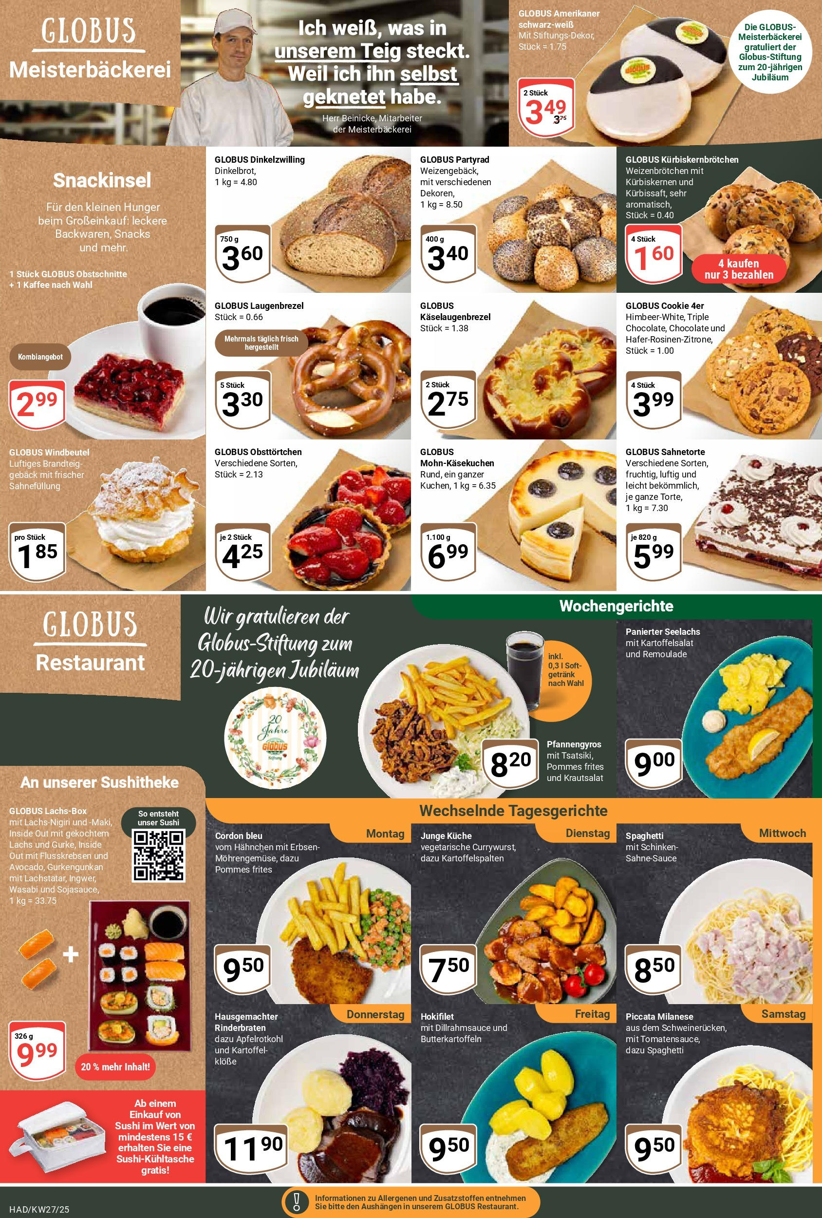 Globus prospekt Halle (saale)	 (ab 29.06.2025) » Angebote online | Seite: 10 | Produkte: Küche, Pommes frites, Lachs, Sahne