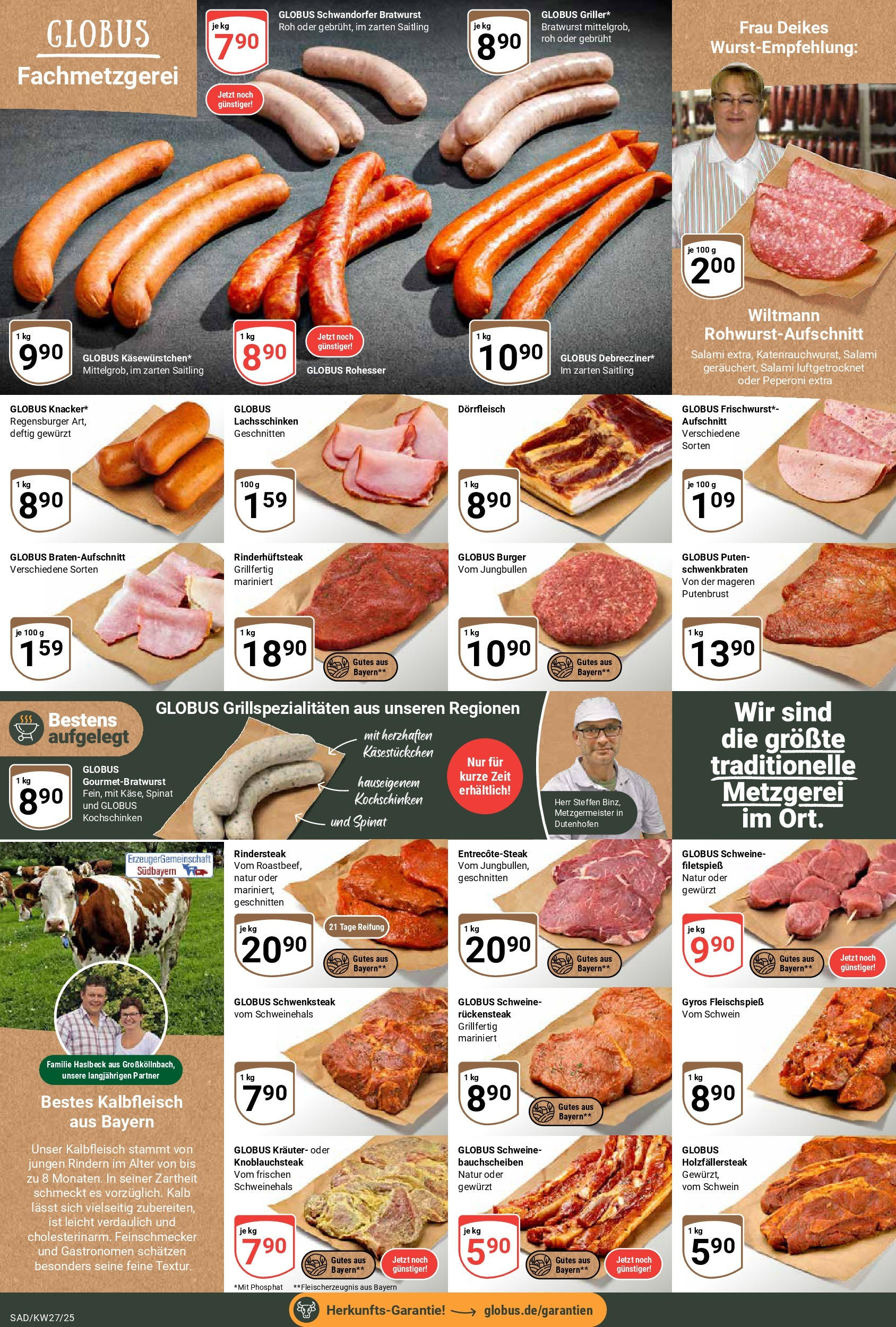 Globus prospekt Schwandorf	 (ab 29.06.2025) » Angebote online | Seite: 11 | Produkte: Entrecote, Gyros, Salami, Steak
