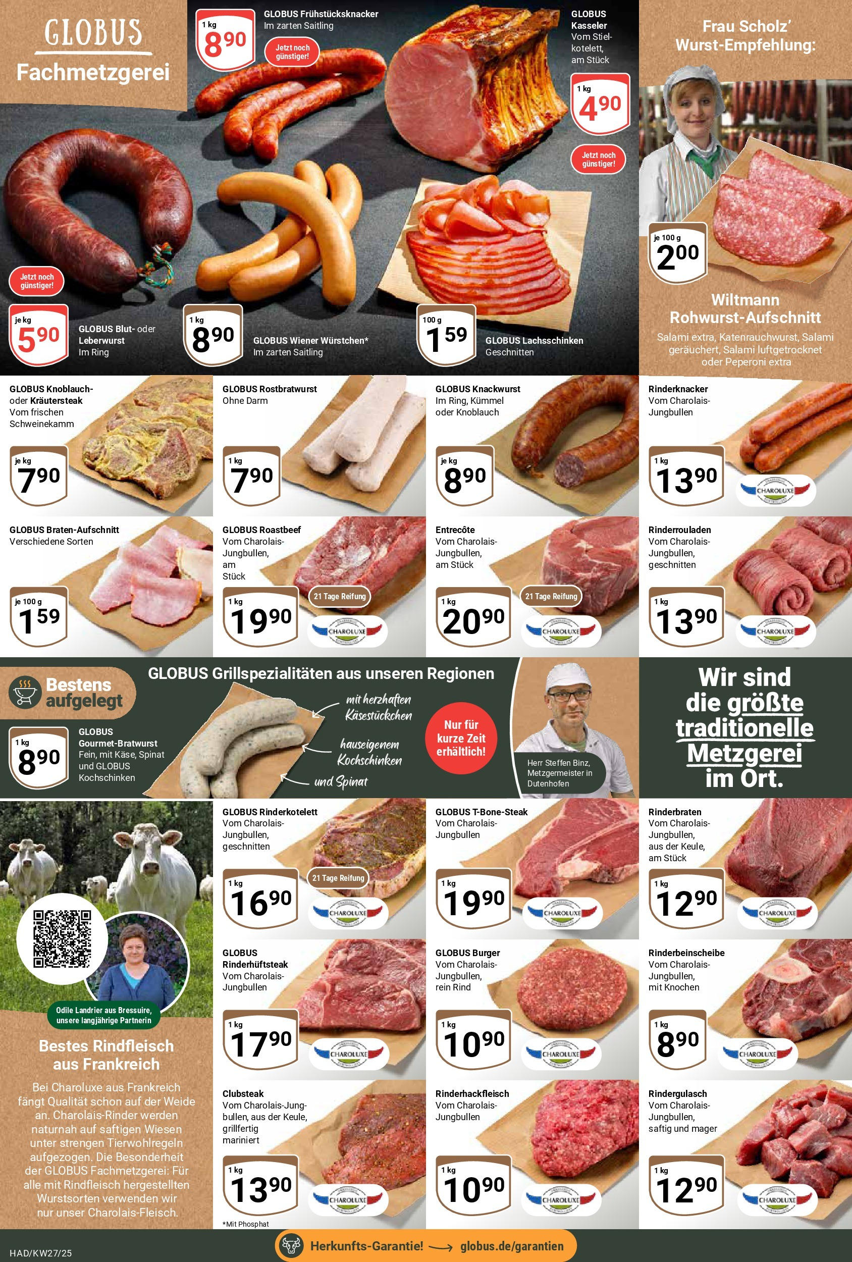 Globus prospekt Halle (saale)	 (ab 29.06.2025) » Angebote online | Seite: 11 | Produkte: Rinderbraten, Rindergulasch, Burger, Knoblauch