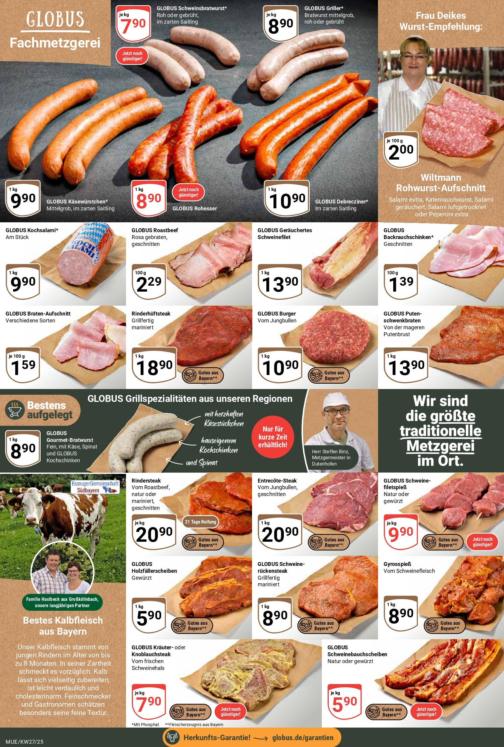 Globus prospekt Mühldorf	 (ab 29.06.2025) » Angebote online | Seite: 11 | Produkte: Roastbeef, Schweinefilet, Gyros, Steak