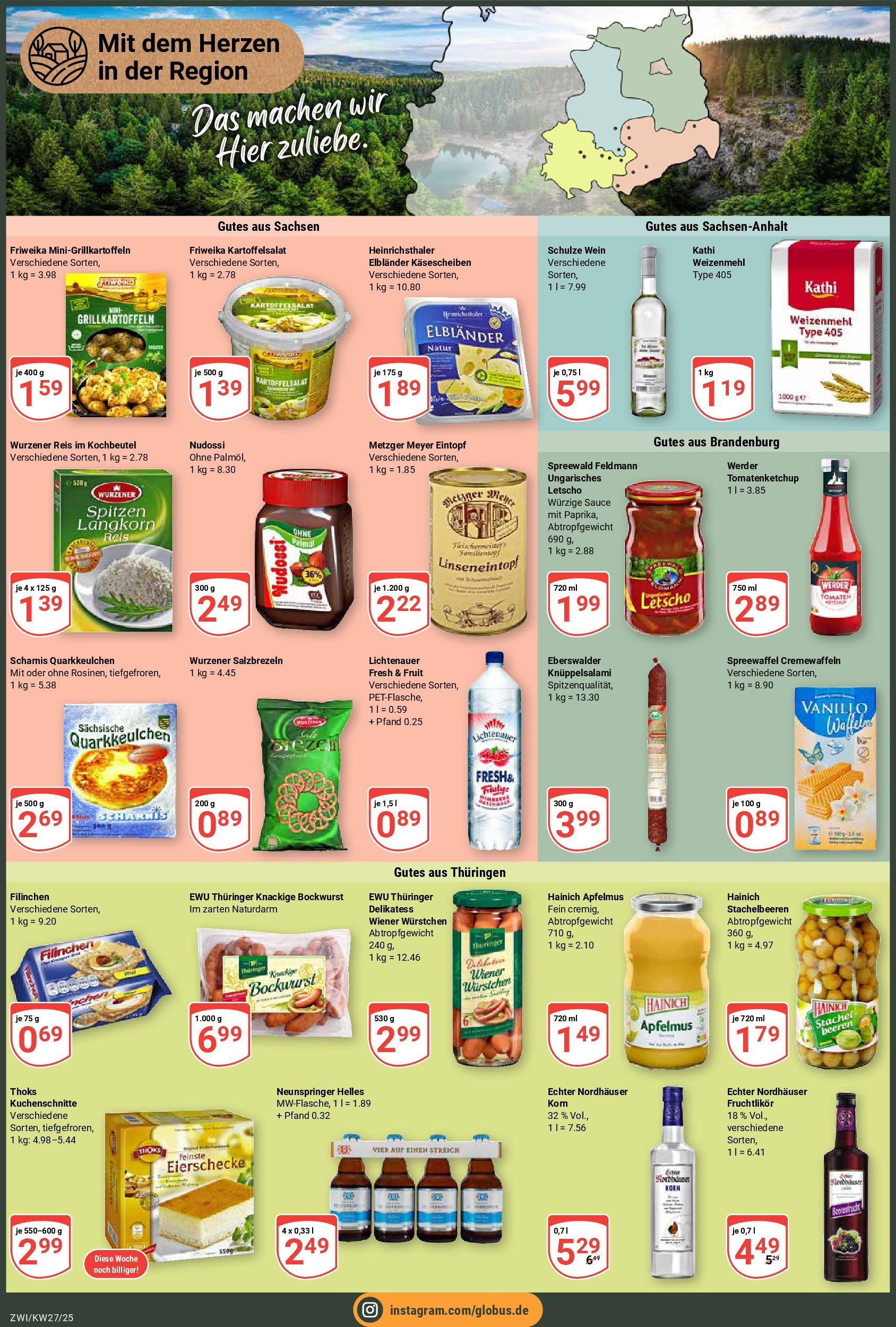 Globus prospekt Zwickau	 (ab 29.06.2025) » Angebote online | Seite: 2 | Produkte: Bockwurst, Quark, Apple, Salami