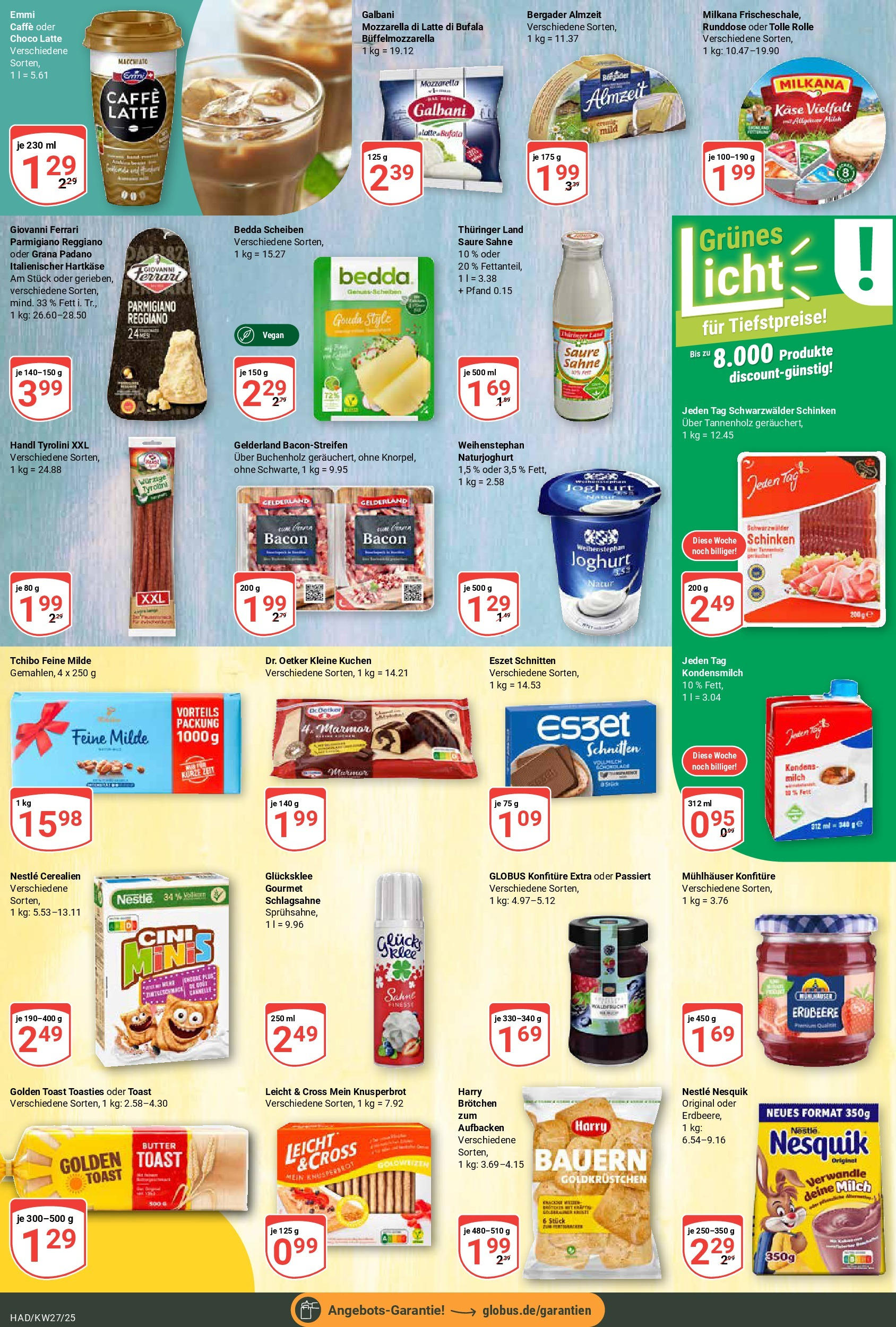 Globus prospekt Halle (saale)	 (ab 29.06.2025) » Angebote online | Seite: 14 | Produkte: Schlagsahne, Käse, Milkana, Kuchen