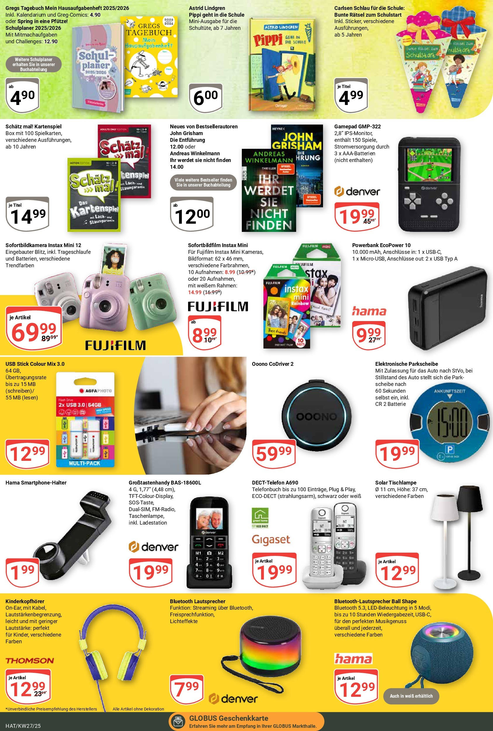 Globus prospekt Hattersheim	 (ab 29.06.2025) » Angebote online | Seite: 25 | Produkte: Lautsprecher, USB, Box, Usb stick