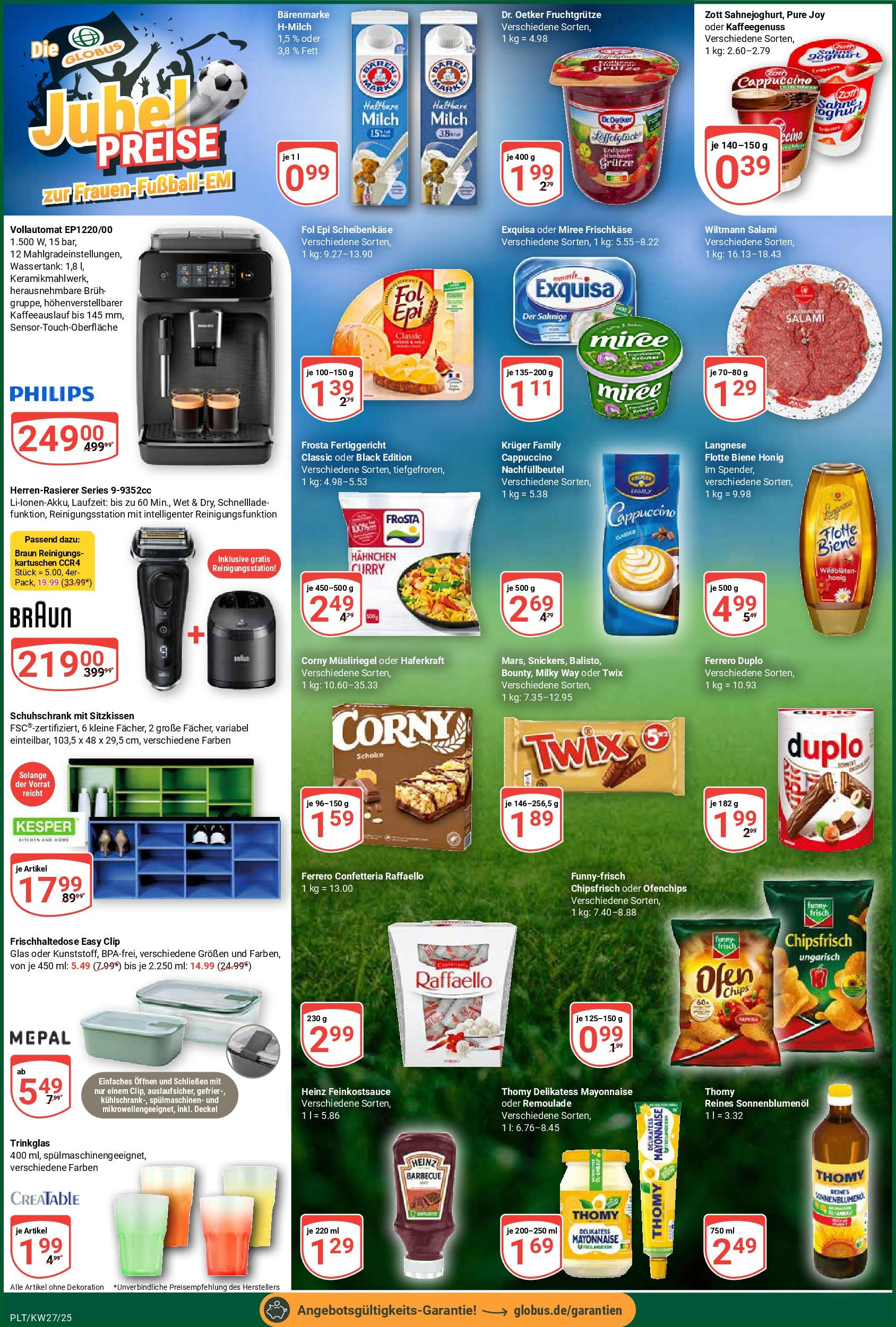 Globus prospekt Plattling	 (ab 29.06.2025) » Angebote online | Seite: 6 | Produkte: Ferrero duplo, Mayonnaise, Salami, Frischkase