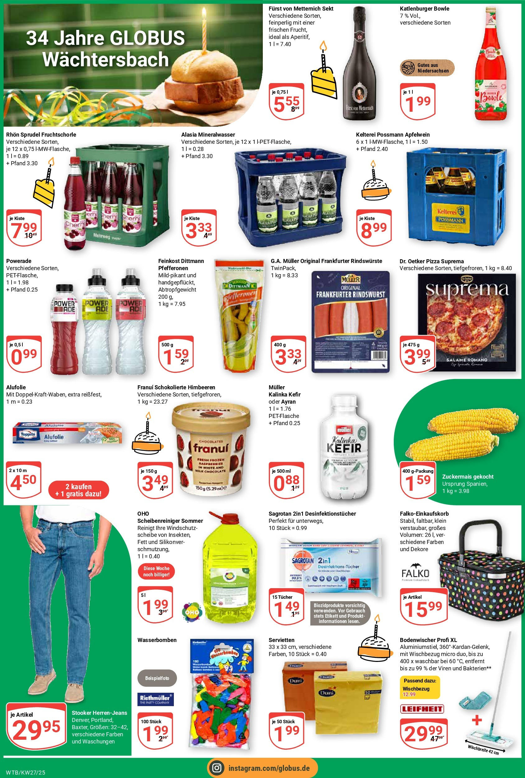 Globus prospekt Wächtersbach	 (ab 29.06.2025) » Angebote online | Seite: 6 | Produkte: Furst von metternich, Sekt, Mineralwasser, Pizza