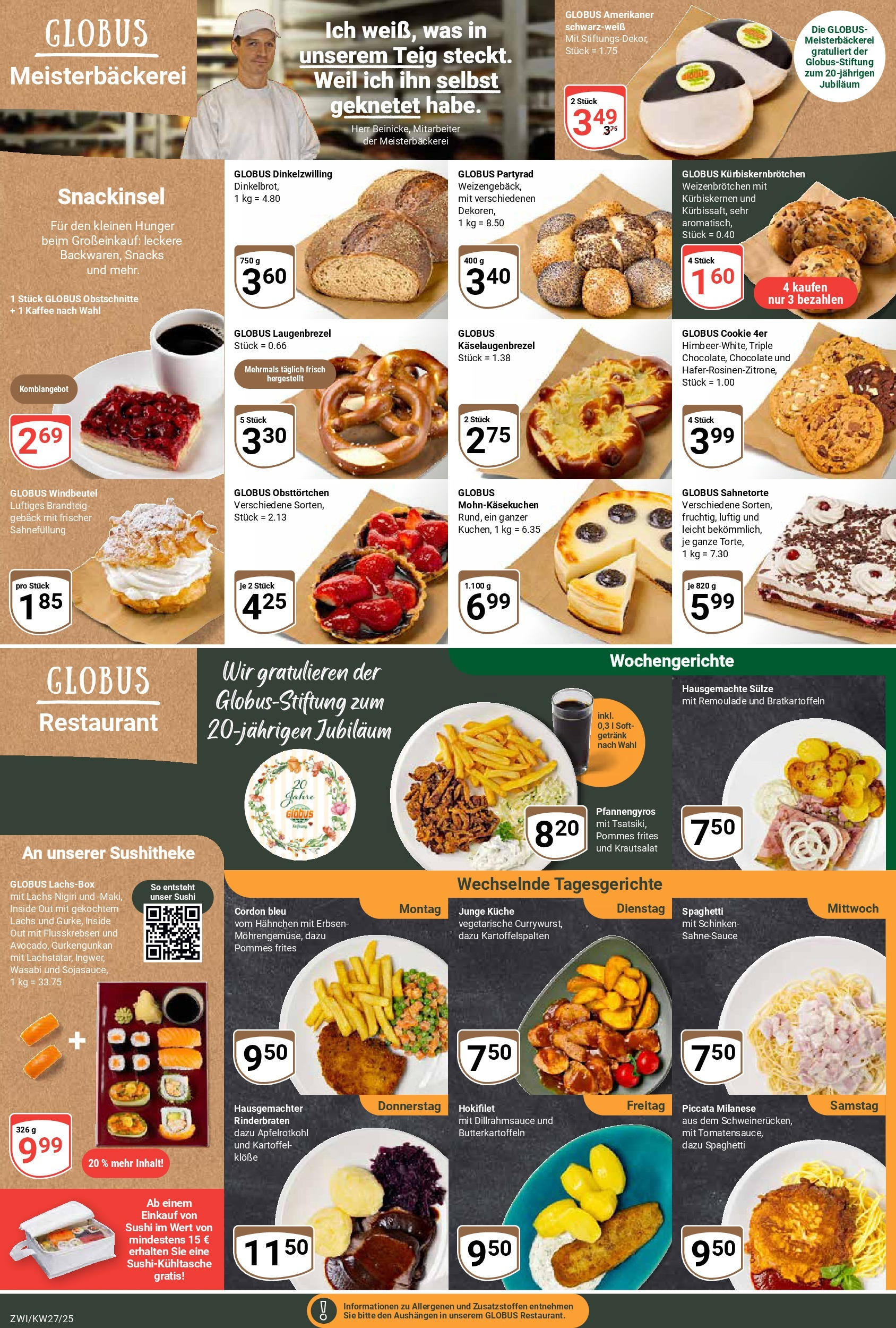 Globus prospekt Zwickau	 (ab 29.06.2025) » Angebote online | Seite: 10 | Produkte: Gyros, Schinken, Sahne, Erbsen