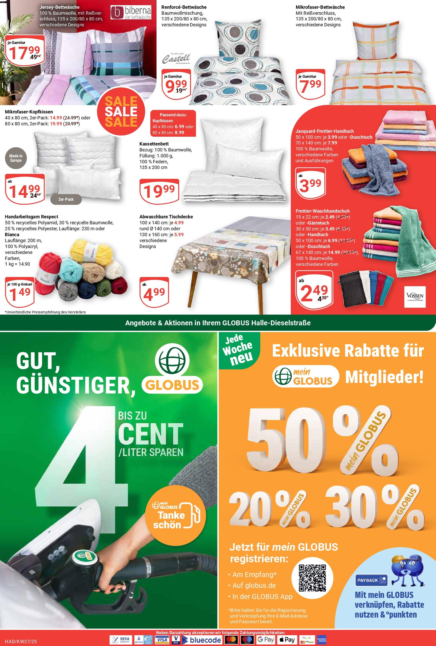 Globus prospekt Halle (saale)	 (ab 29.06.2025) » Angebote online | Seite: 21 | Produkte: Bettwäsche, Kopfkissen