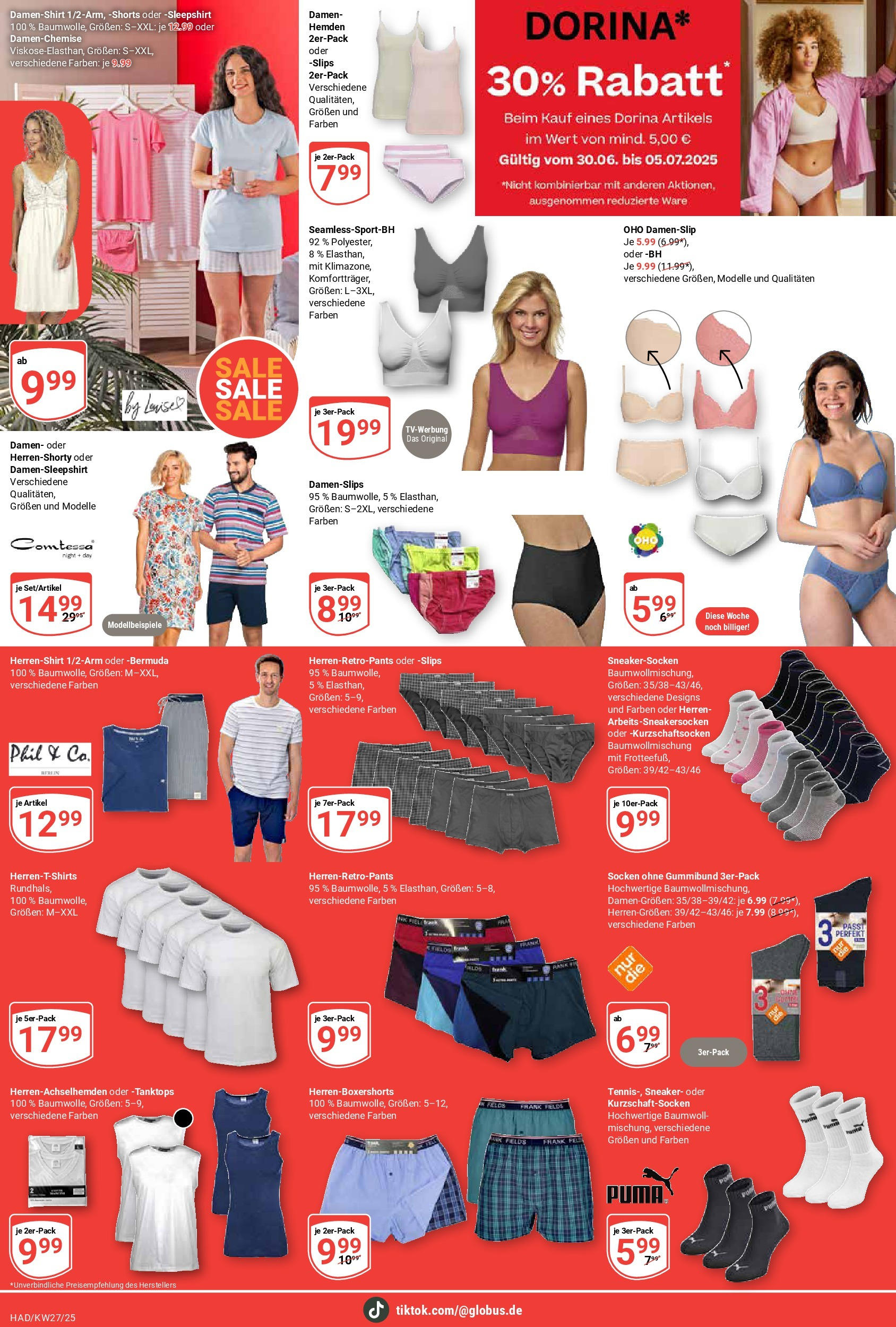 Globus prospekt Halle (saale)	 (ab 29.06.2025) » Angebote online | Seite: 22 | Produkte: Shirt, Bermuda, BH, Slip