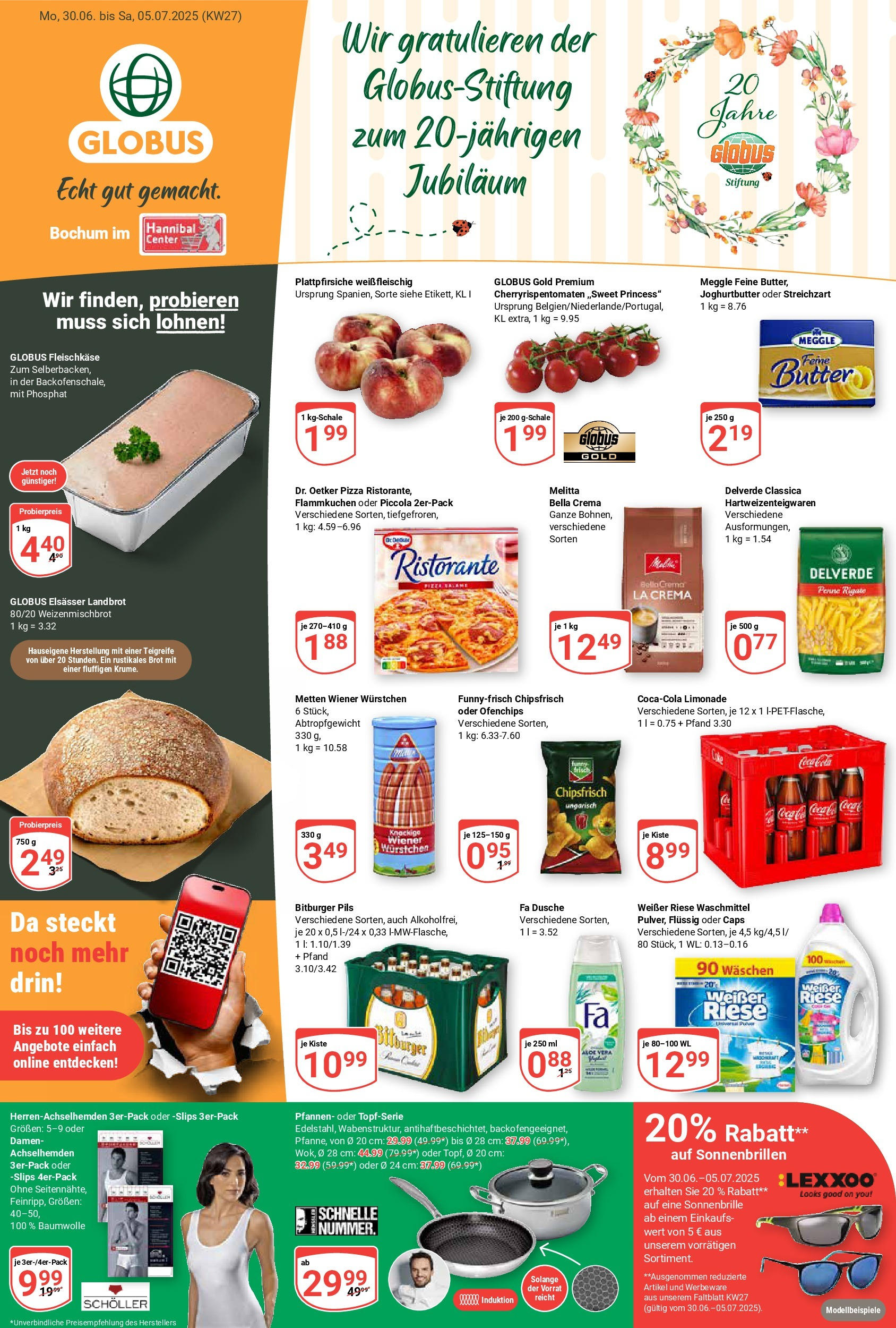 Globus prospekt Bochum-Riemke	 (ab 29.06.2025) » Angebote online | Seite: 5 | Produkte: Butter, Pils, Limonade, Waschmittel