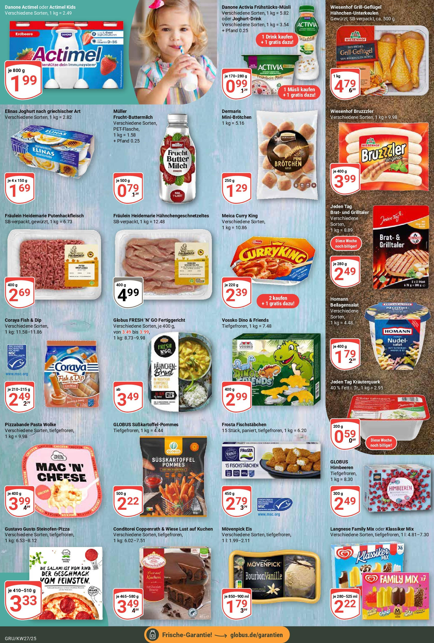 Globus prospekt Grünstadt	 (ab 29.06.2025) » Angebote online | Seite: 17 | Produkte: Langnese, Quark, Frosta, Kuchen