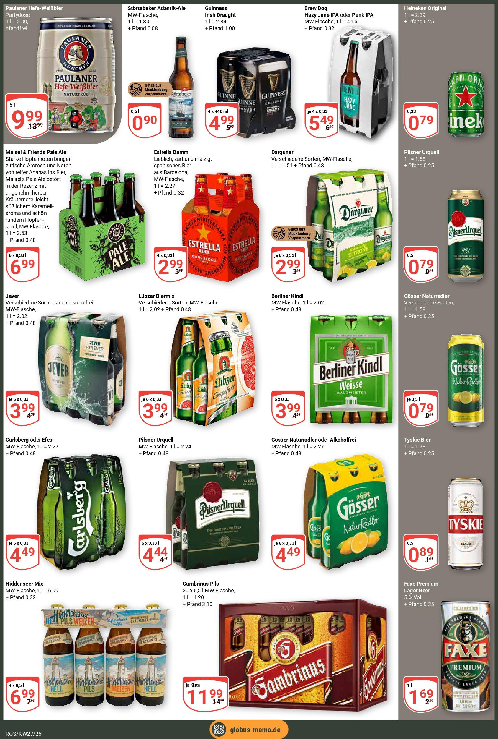 Globus prospekt Lambrechtshagen	 (ab 29.06.2025) » Angebote online | Seite: 2 | Produkte: Tyskie, Pilsner urquell, Jever, Lubzer