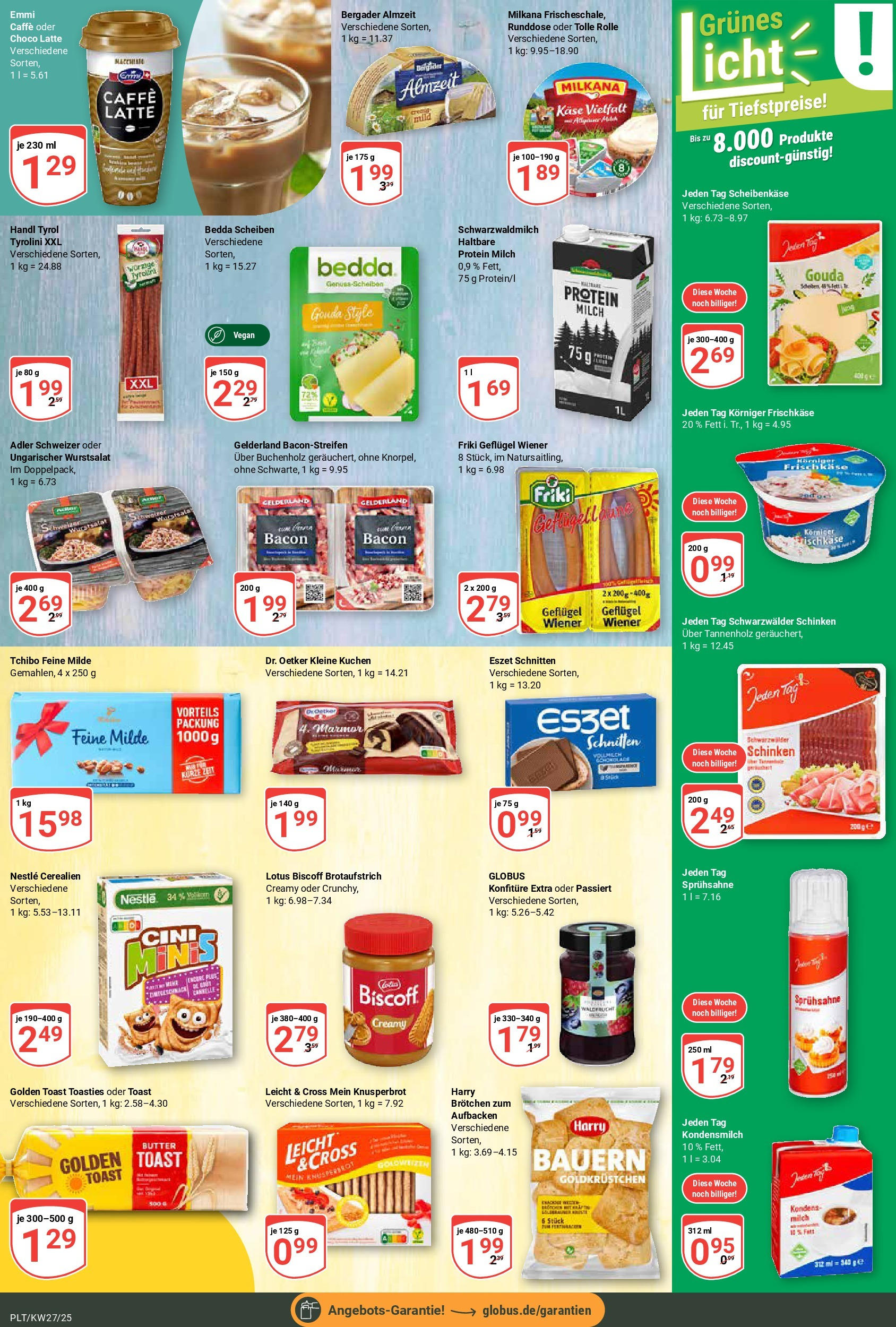 Globus prospekt Plattling	 (ab 29.06.2025) » Angebote online | Seite: 14 | Produkte: Toast, Milkana, Gouda, Schinken