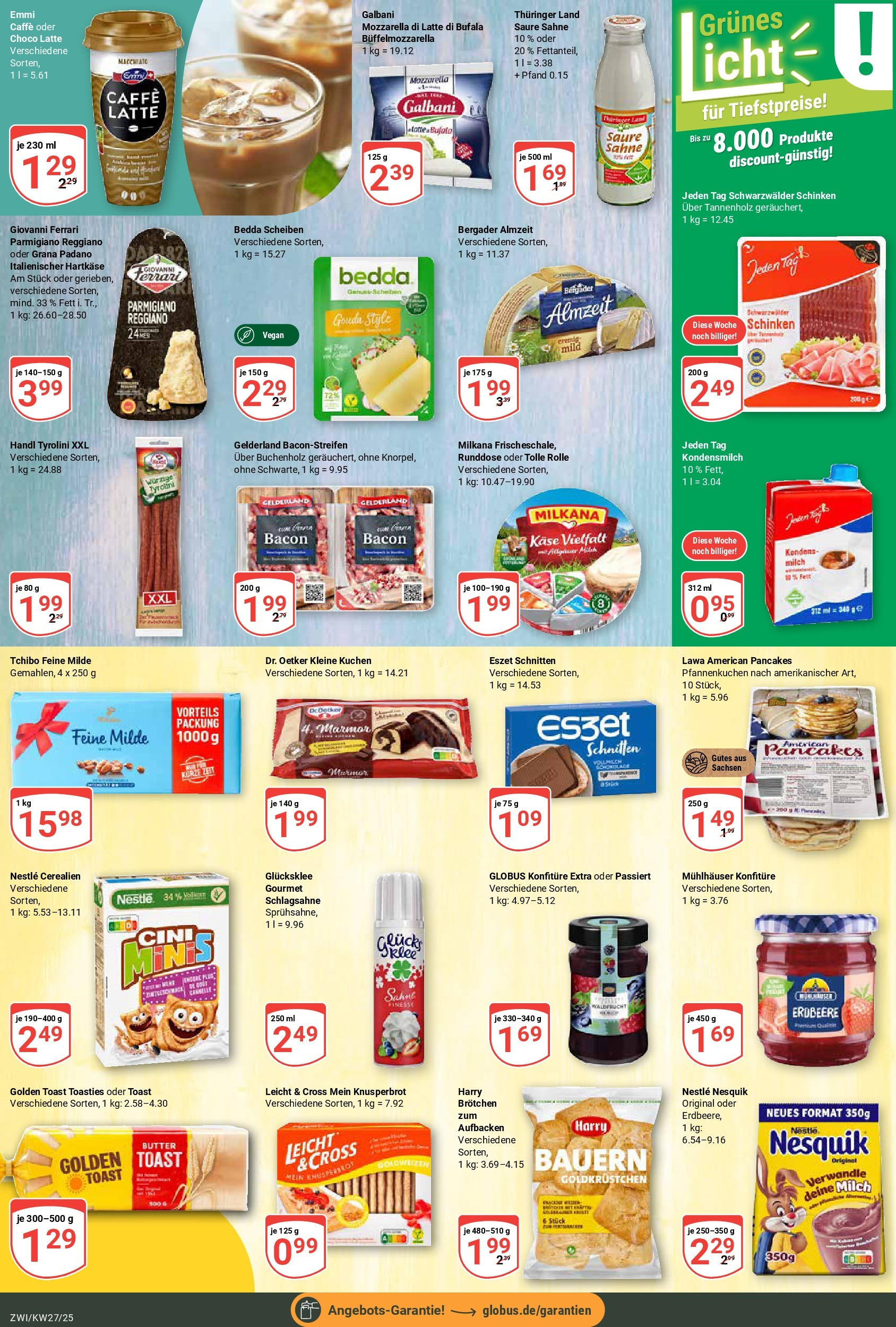 Globus prospekt Zwickau	 (ab 29.06.2025) » Angebote online | Seite: 15 | Produkte: Nesquik, Käse, Schinken, Kuchen