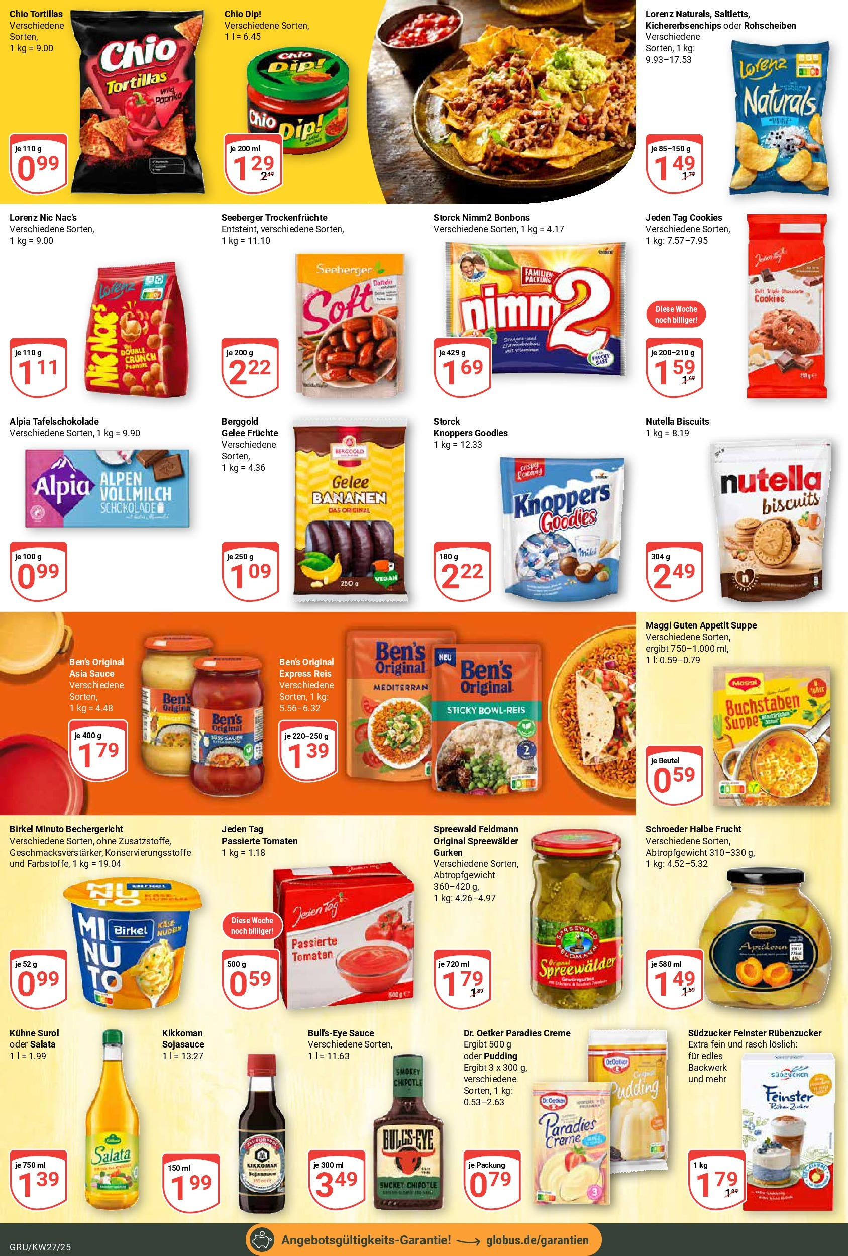 Globus prospekt Grünstadt	 (ab 29.06.2025) » Angebote online | Seite: 19 | Produkte: Maggi, Käse, Bananen, Chio tortillas