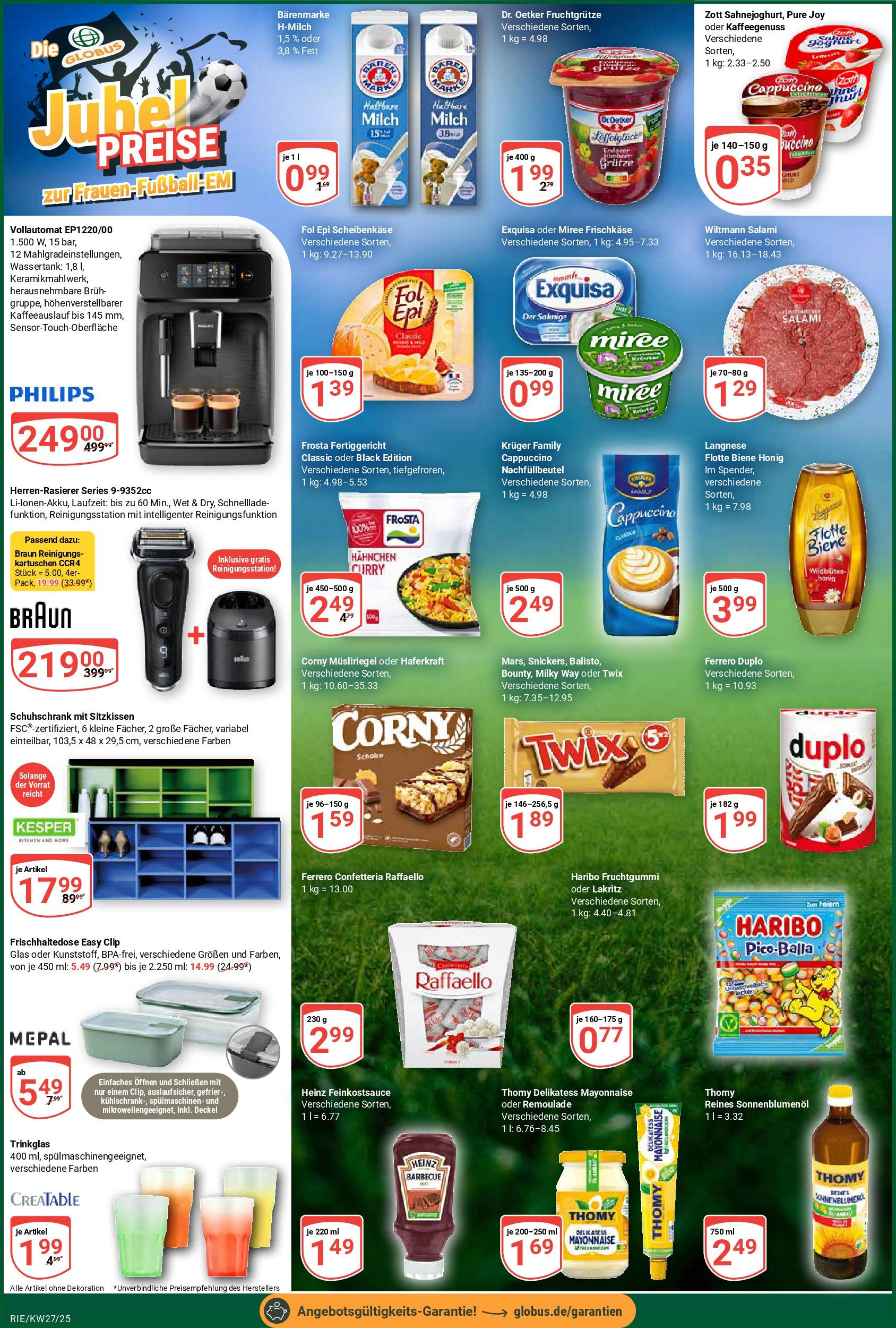 Globus prospekt Bochum-Riemke	 (ab 29.06.2025) » Angebote online | Seite: 8 | Produkte: Philips, Raffaello, Milch, Ferrero duplo