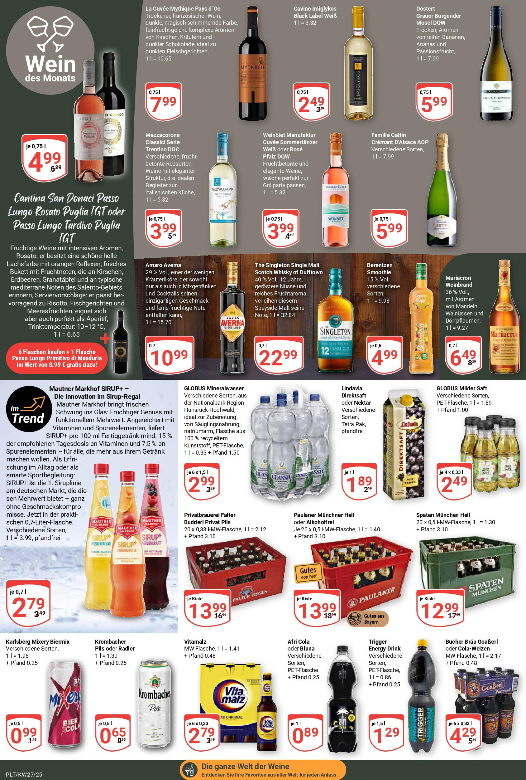 Globus prospekt Plattling	 (ab 29.06.2025) » Angebote online | Seite: 16 | Produkte: Bier, Küche, Ananas, Saft