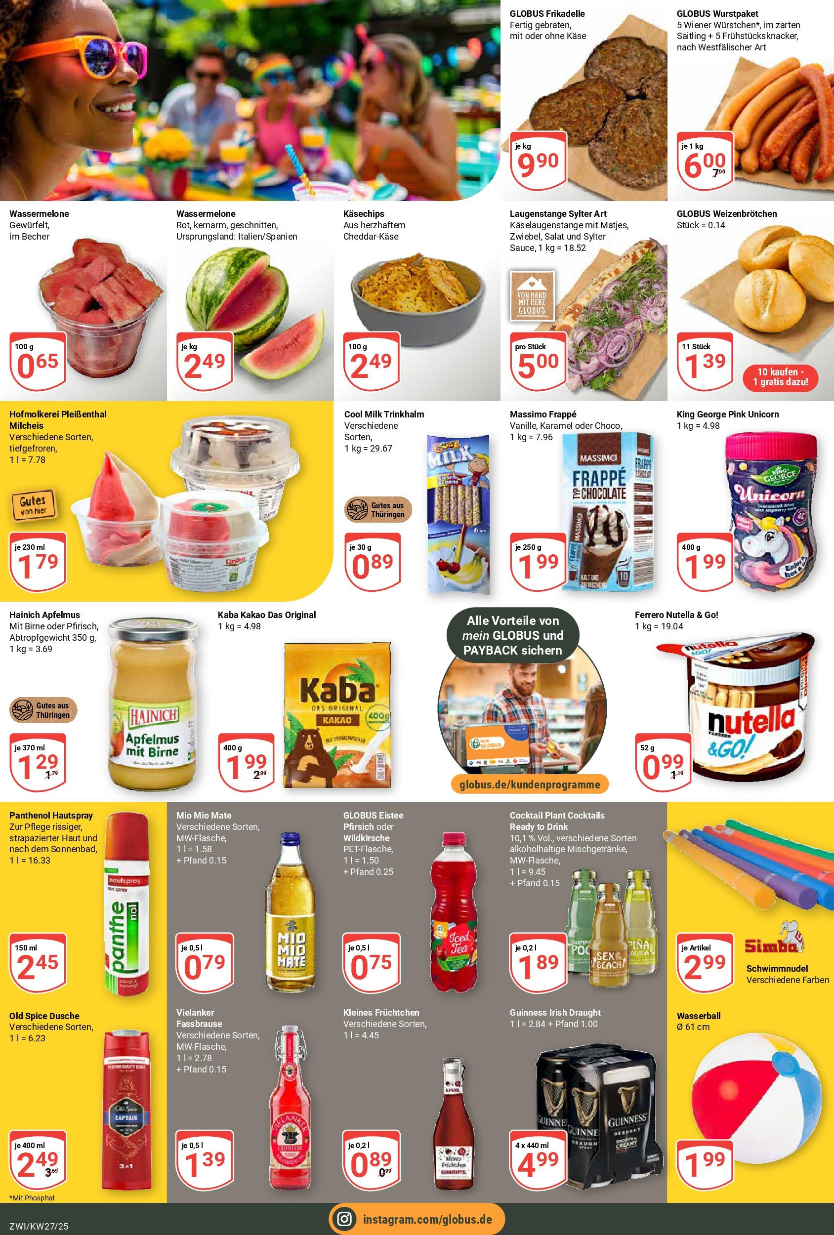 Globus prospekt Zwickau	 (ab 29.06.2025) » Angebote online | Seite: 17 | Produkte: Wiener wurstchen, Mio mio mate, Apple, Salat