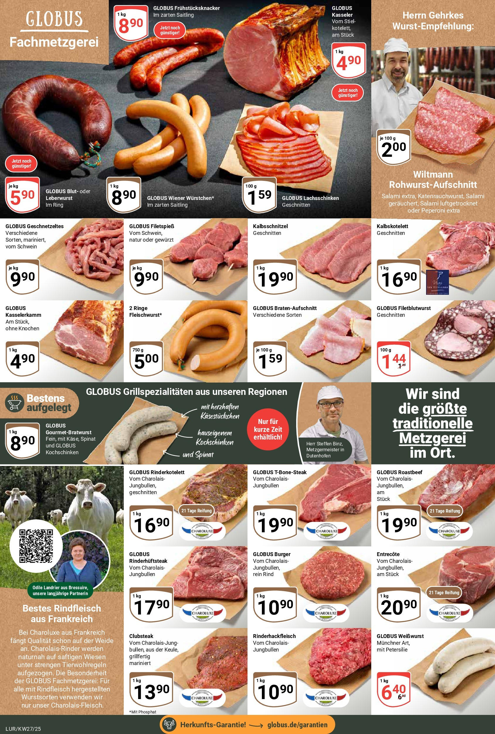 Globus prospekt Hamburg	 (ab 29.06.2025) » Angebote online | Seite: 17 | Produkte: Weißwurst, Wurst, Petersilie, Rindfleisch