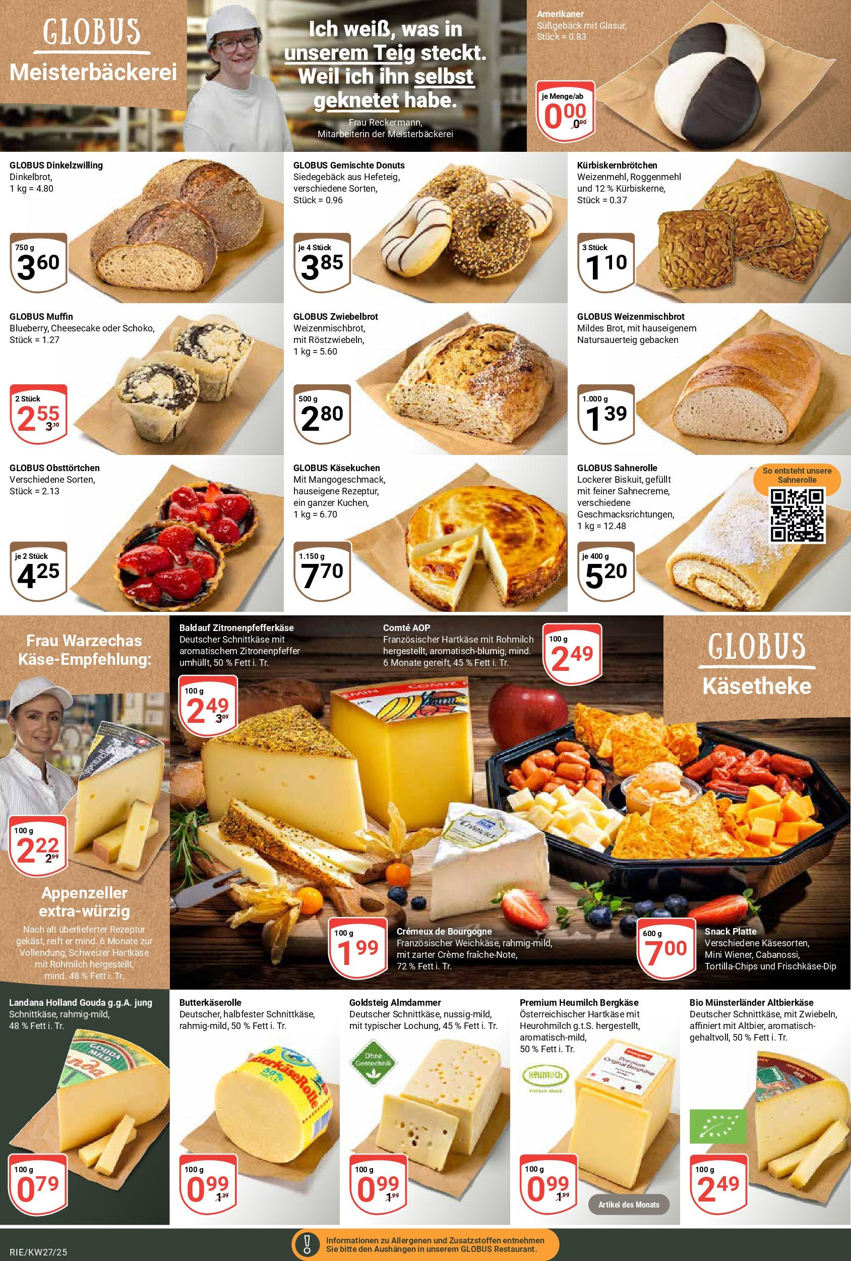 Globus prospekt Bochum-Riemke	 (ab 29.06.2025) » Angebote online | Seite: 12 | Produkte: Gouda, Creme, Donuts