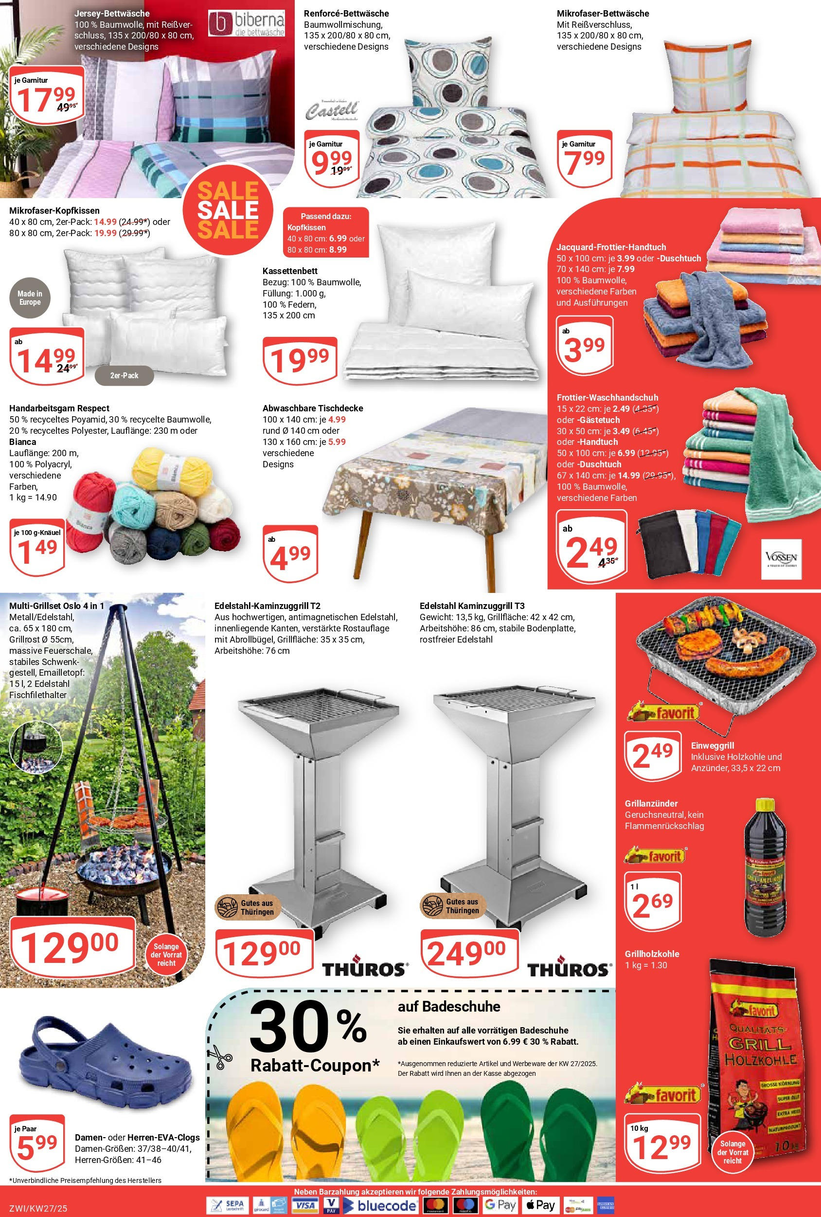 Globus prospekt Zwickau	 (ab 29.06.2025) » Angebote online | Seite: 23 | Produkte: Gewicht, Grill, Bettwäsche, Kopfkissen