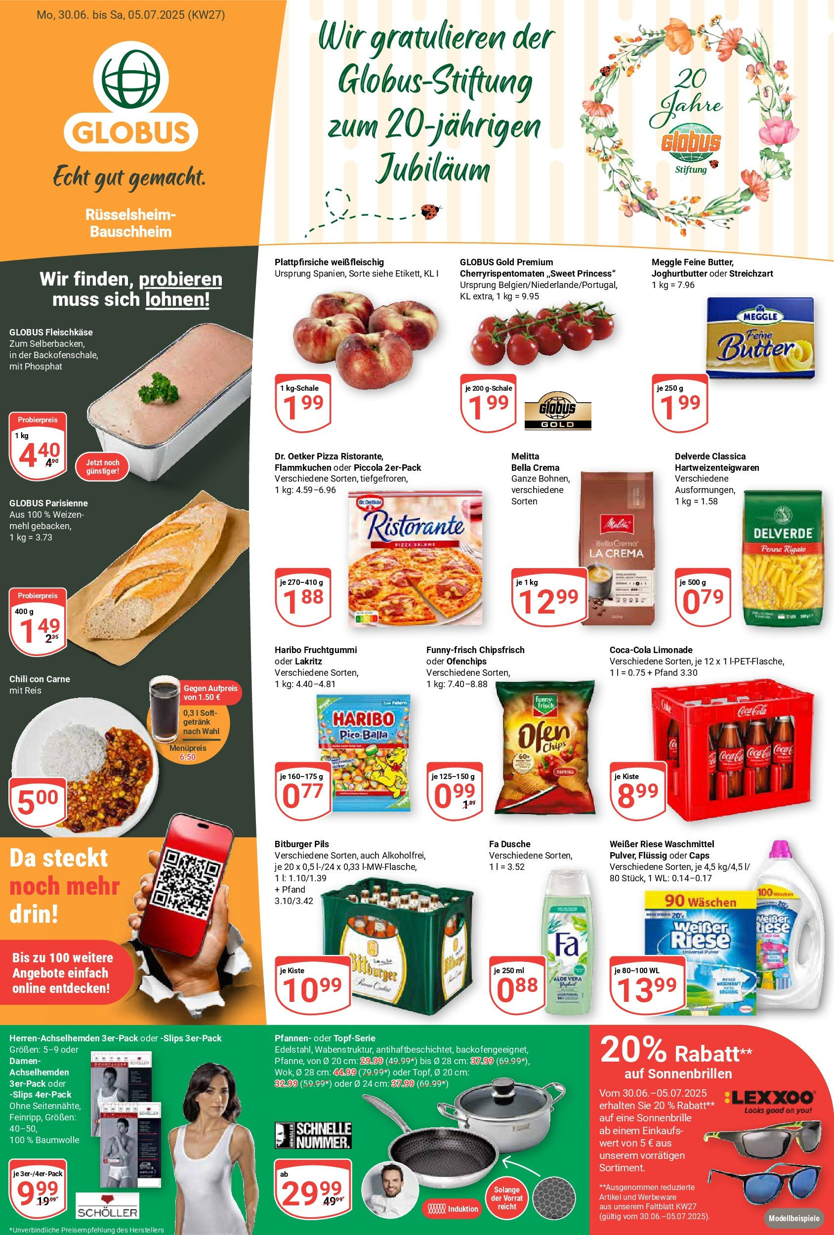 Globus prospekt Rüsselsheim	 (ab 29.06.2025) » Angebote online | Seite: 5 | Produkte: Haribo, Waschmittel, Shower Gel, Pizza