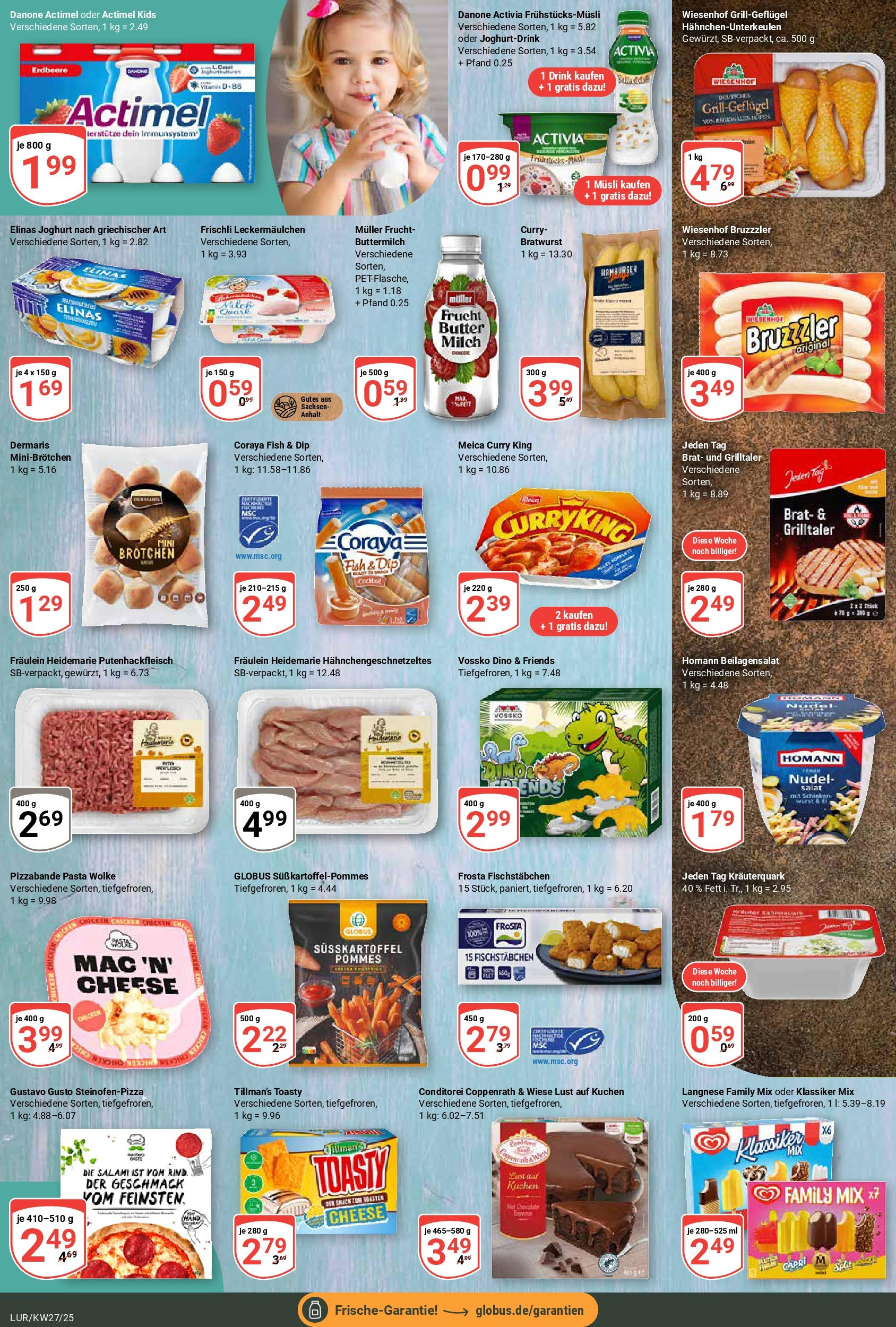 Globus prospekt Hamburg	 (ab 29.06.2025) » Angebote online | Seite: 18 | Produkte: Activia, Quark, Bratwurst, Fischstabchen