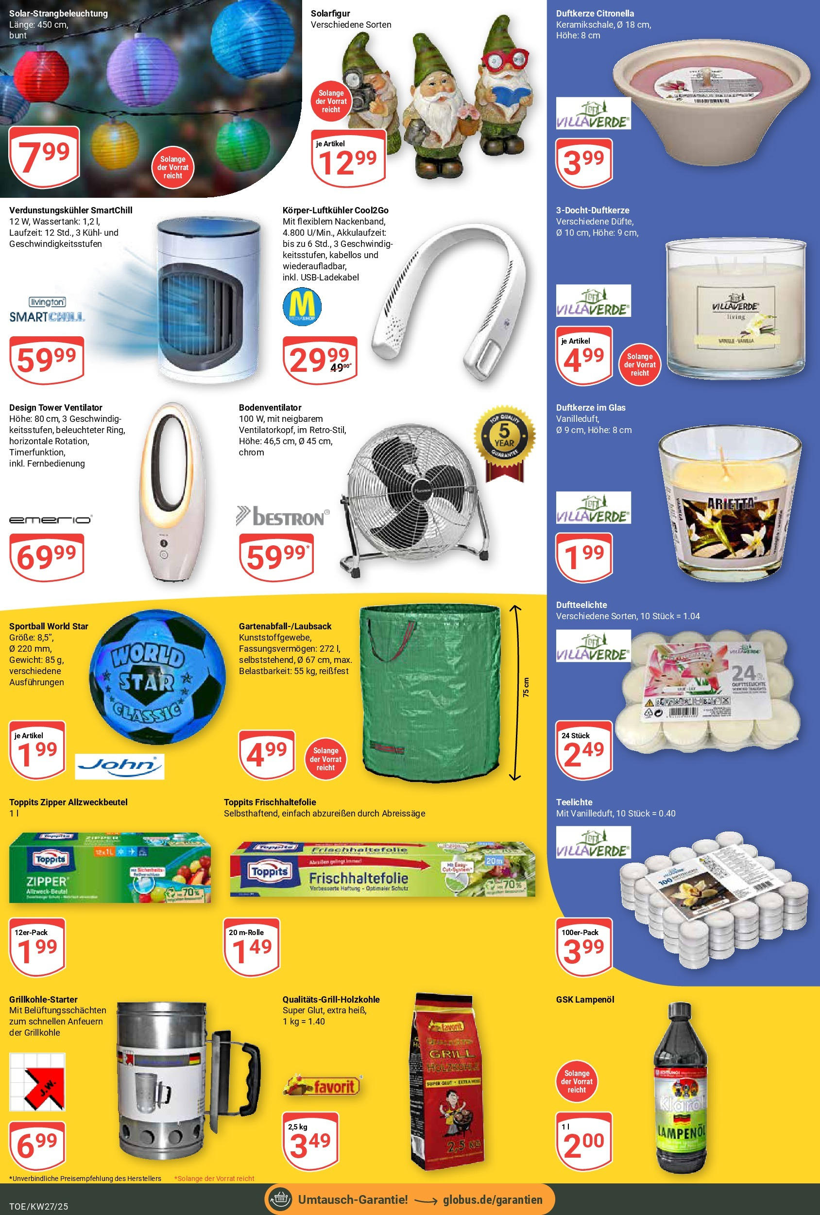 Globus prospekt Tönisvorst	 (ab 29.06.2025) » Angebote online | Seite: 27 | Produkte: Gewicht, Grill, Ventilator