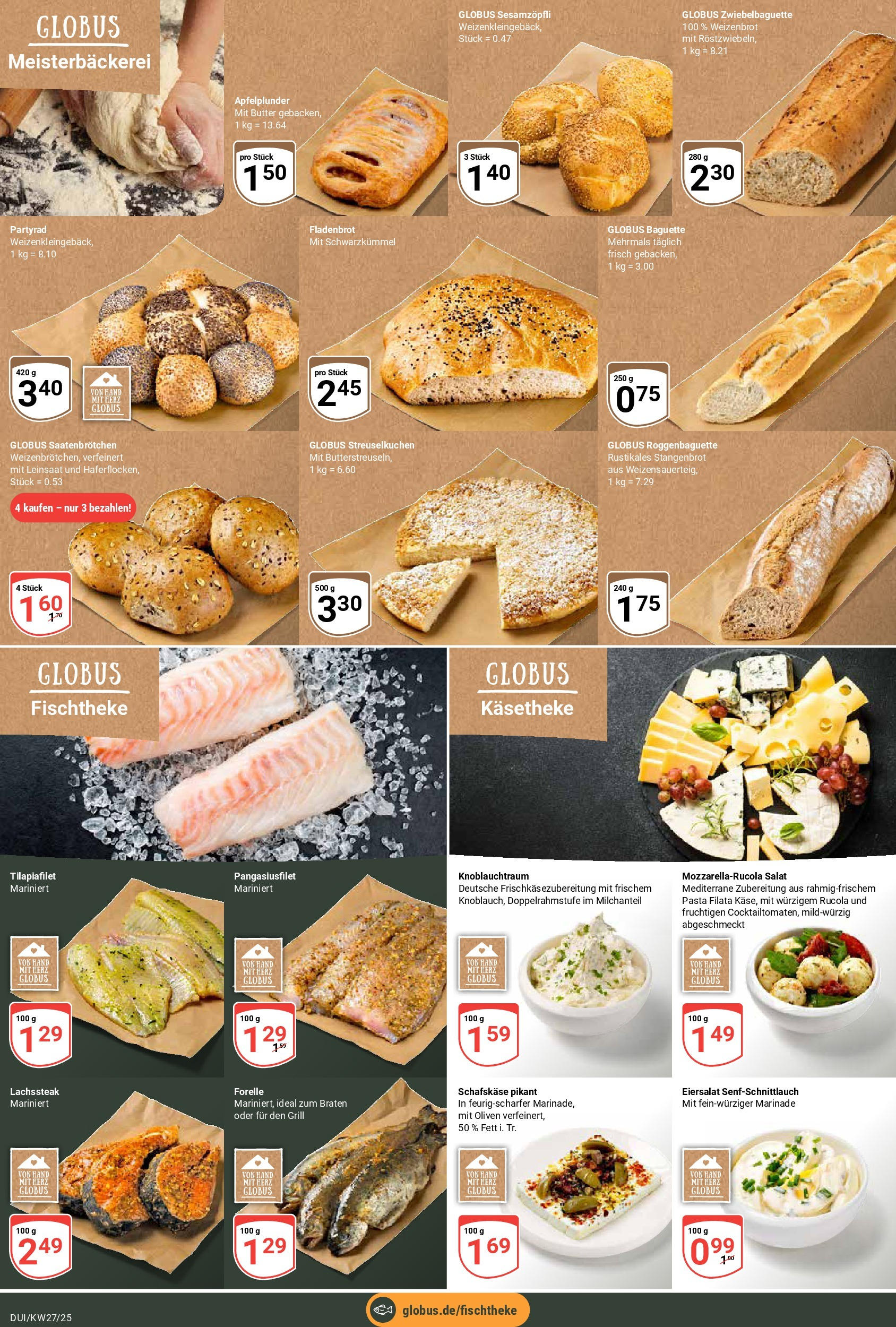 Globus prospekt Duisburg	 (ab 29.06.2025) » Angebote online | Seite: 16 | Produkte: Grill, Baguette, Steak, Schafskase