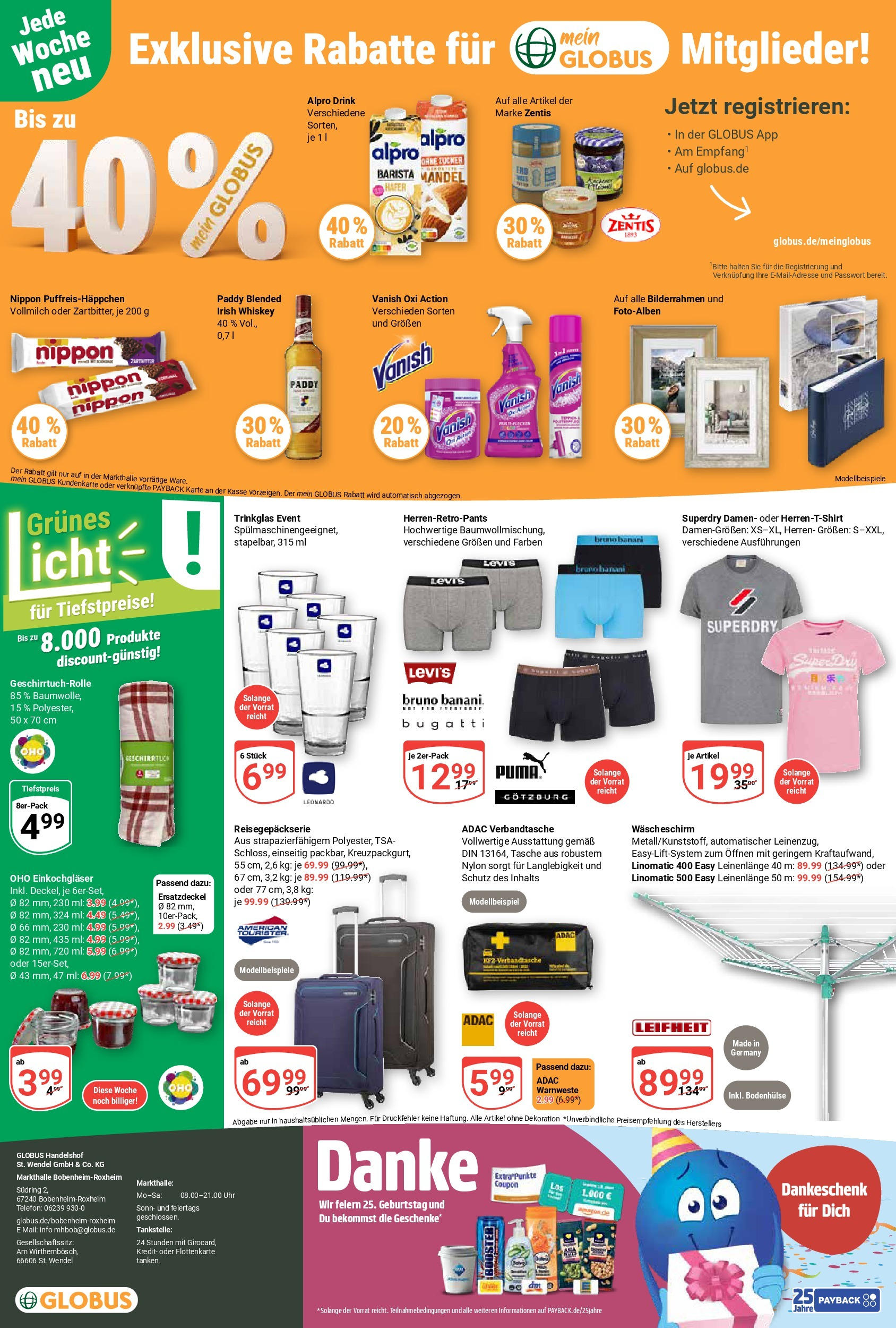 Globus prospekt Bobenheim-Roxheim	 (ab 29.06.2025) » Angebote online | Seite: 27 | Produkte: Alpro, Zucker, Telefon, Uhr