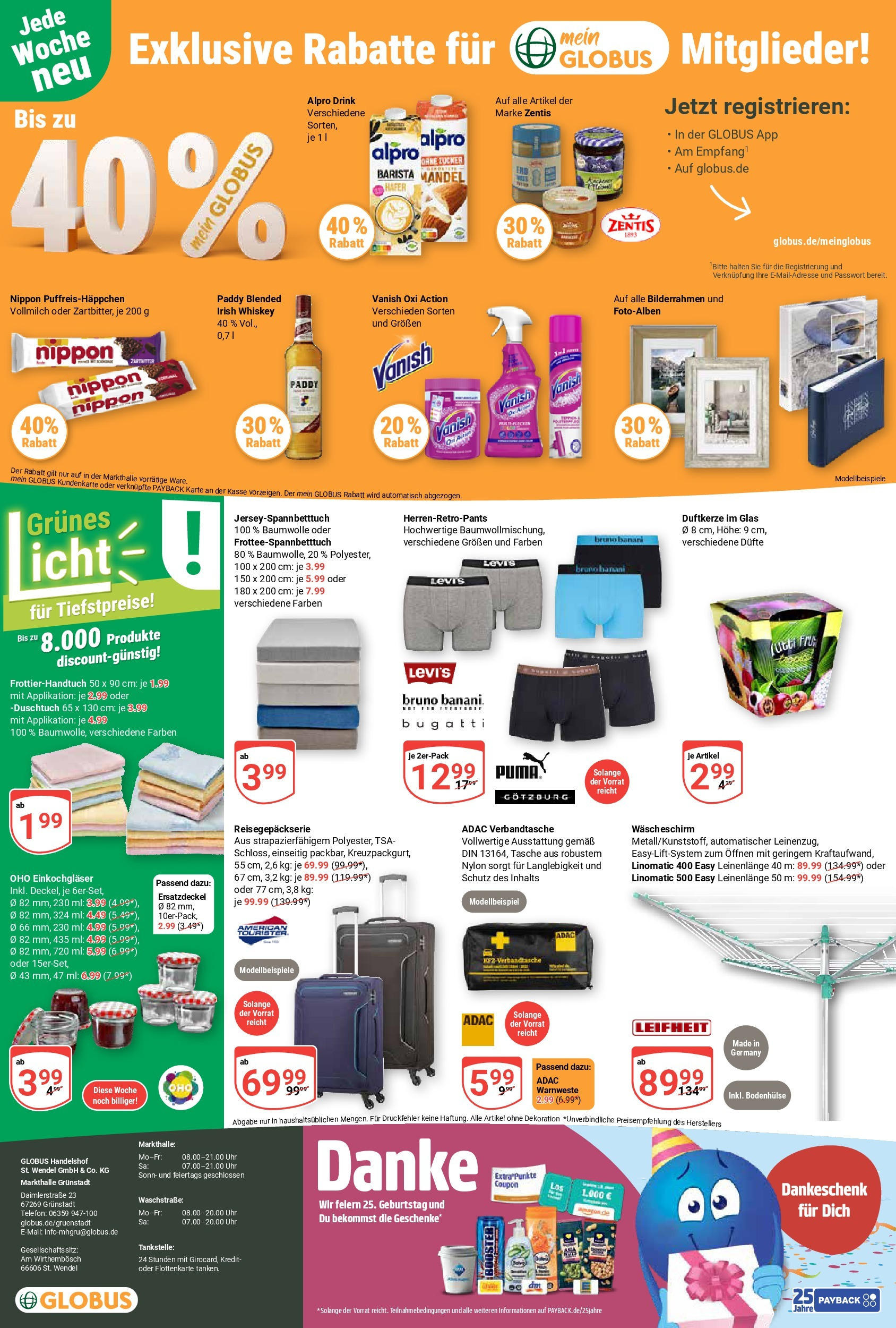 Globus prospekt Grünstadt	 (ab 29.06.2025) » Angebote online | Seite: 27 | Produkte: Tasche, Alpro, Bilderrahmen, Whiskey