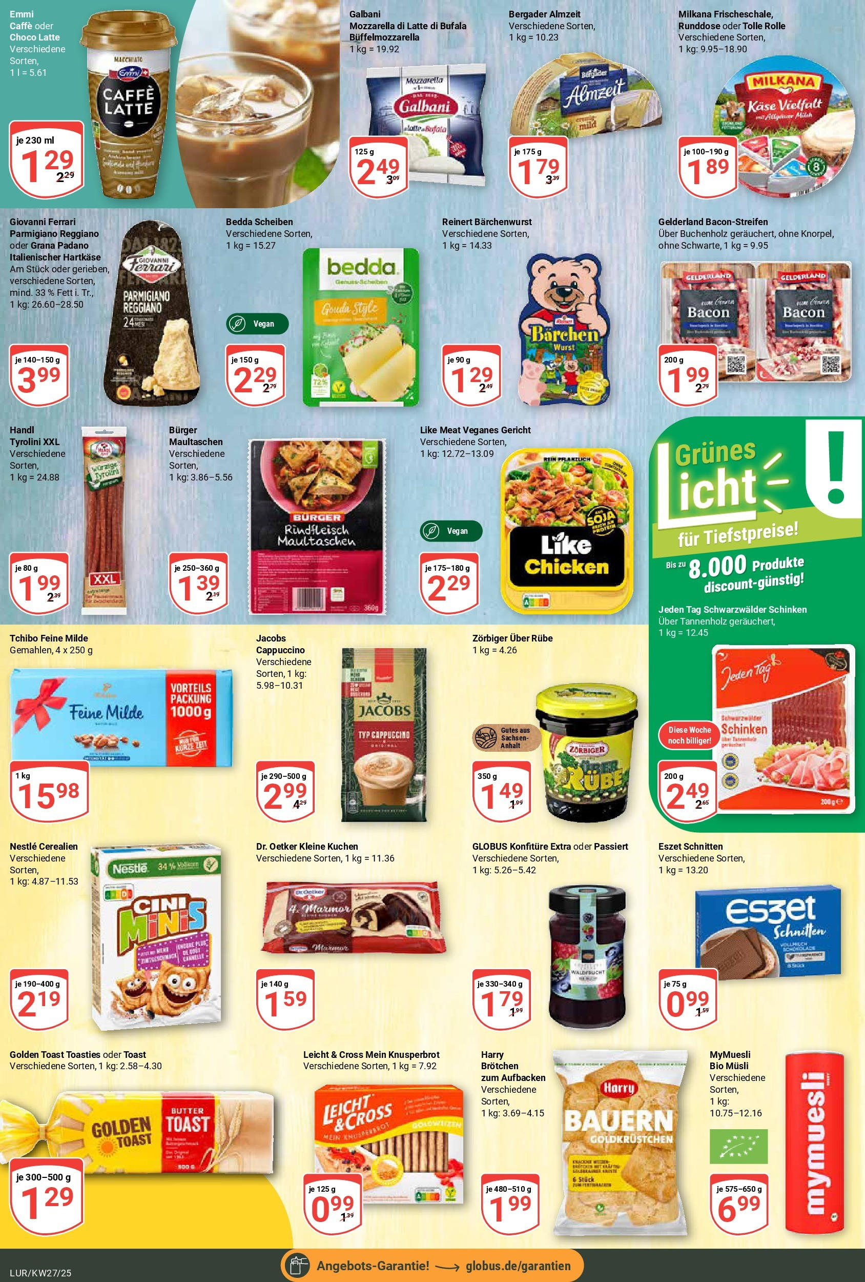 Globus prospekt Hamburg	 (ab 29.06.2025) » Angebote online | Seite: 21 | Produkte: Milkana, Mozzarella, Like meat, Maultaschen