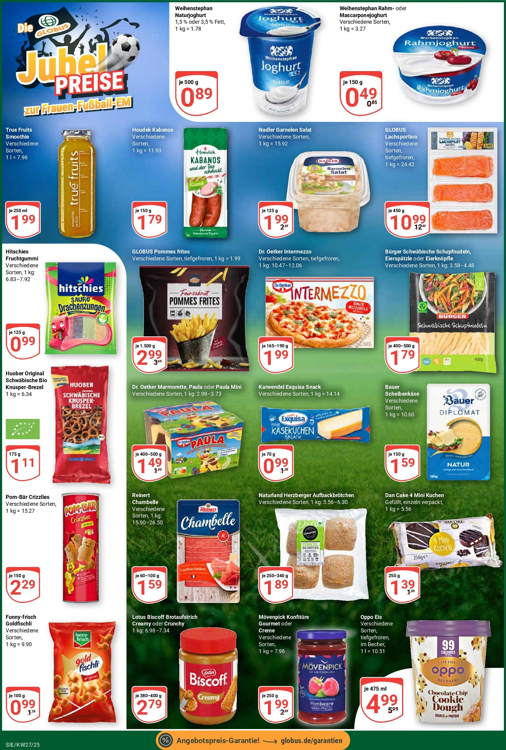 Globus prospekt Siegen	 (ab 29.06.2025) » Angebote online | Seite: 8 | Produkte: Butter, Garnelen, Pommes frites, Pudding