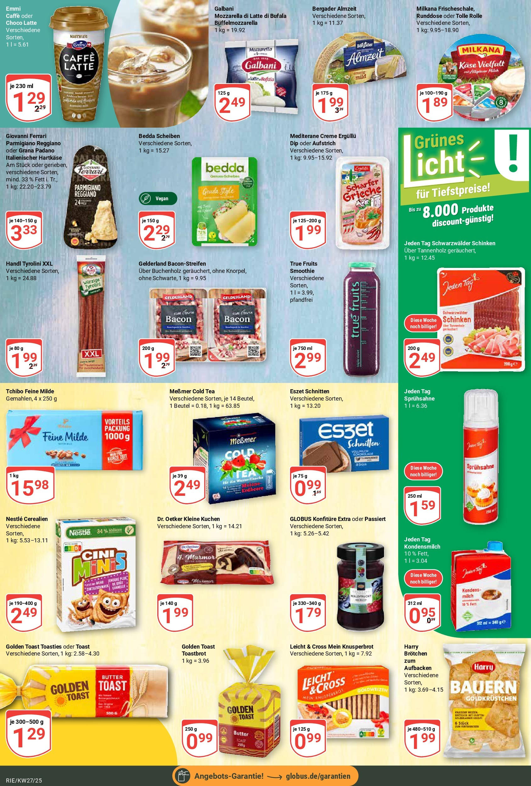 Globus prospekt Bochum-Riemke	 (ab 29.06.2025) » Angebote online | Seite: 15 | Produkte: Käse, Milkana, Toastbrot, Creme