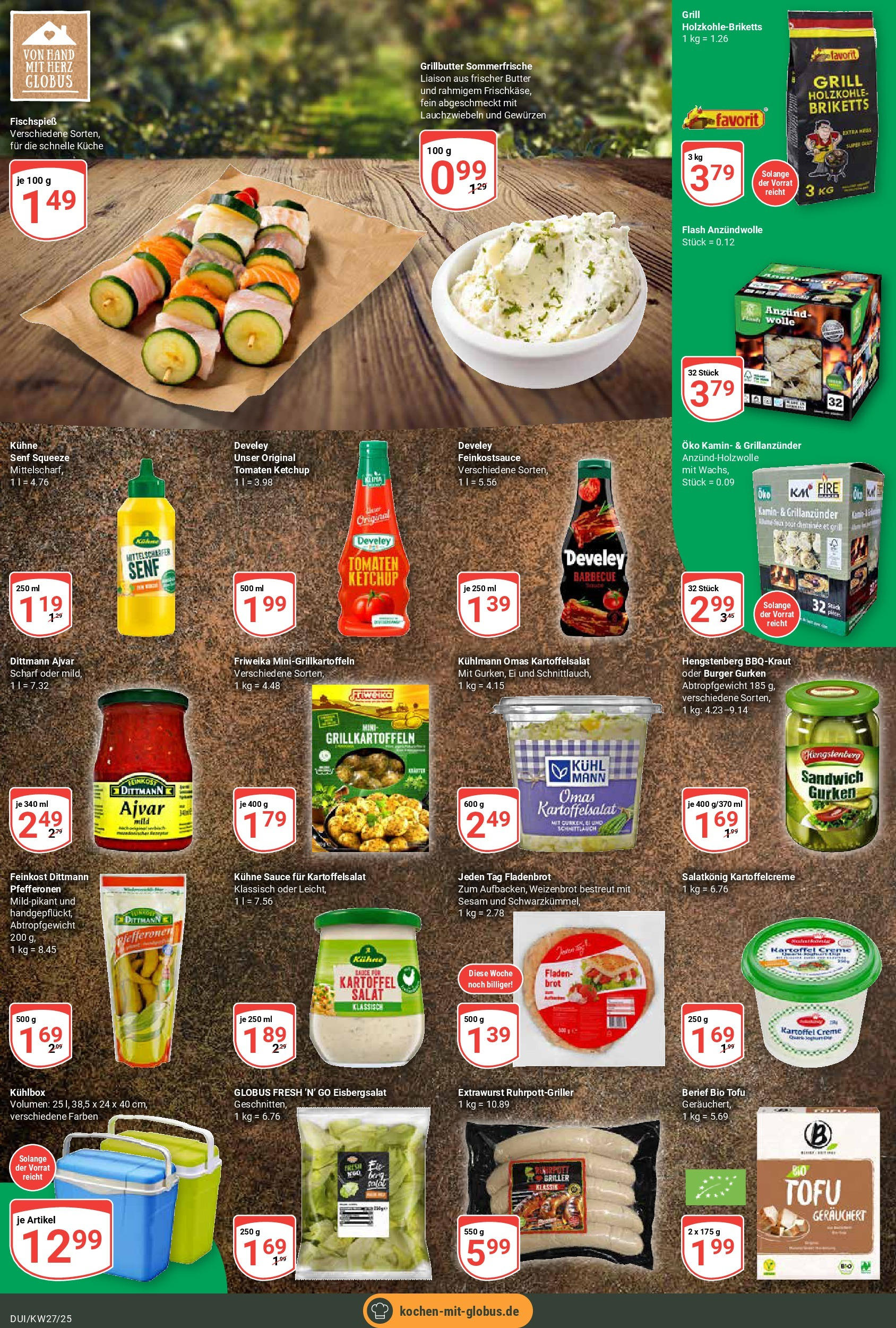 Globus prospekt Duisburg	 (ab 29.06.2025) » Angebote online | Seite: 19 | Produkte: Butter, Küche, Creme, Ketchup