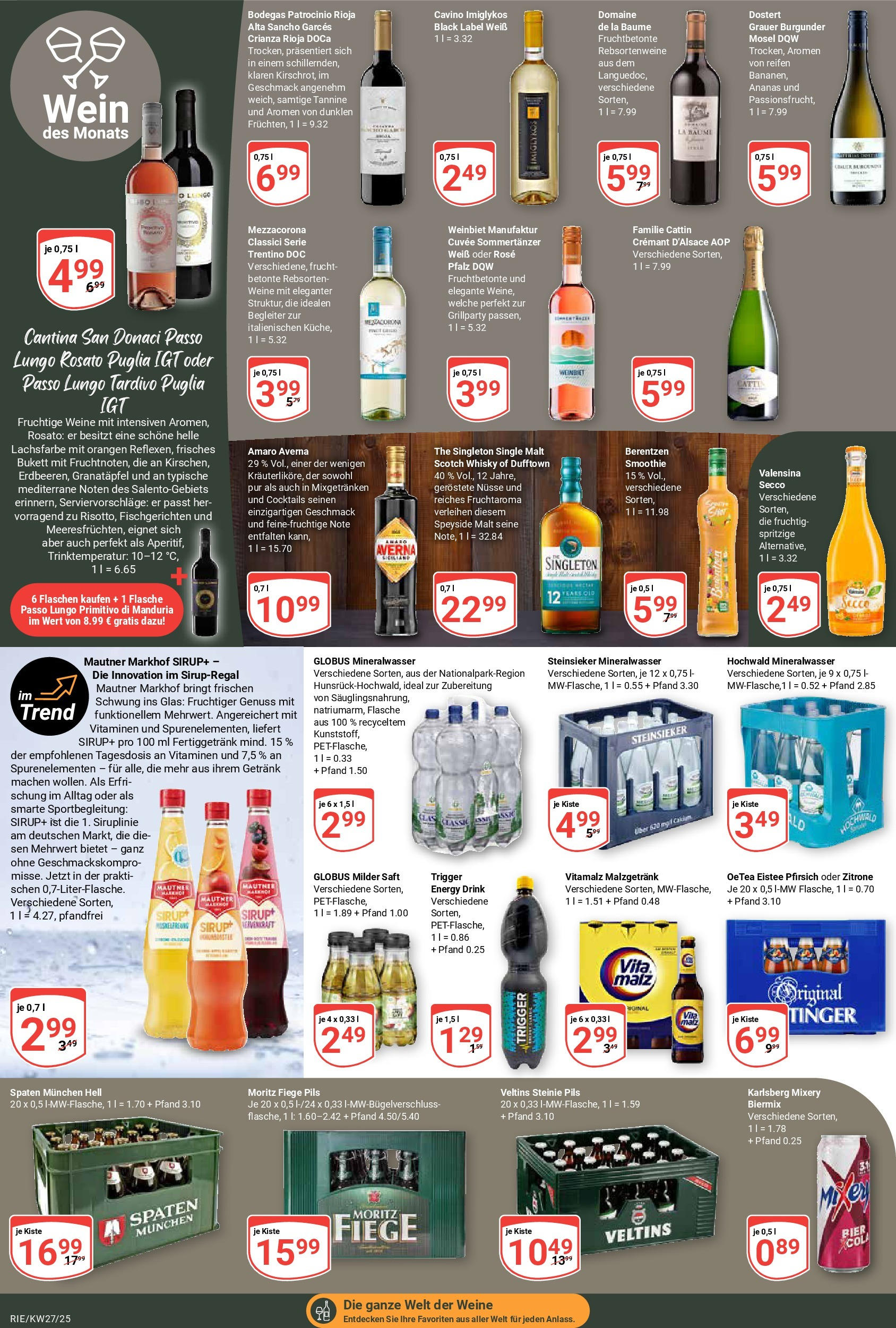 Globus prospekt Bochum-Riemke	 (ab 29.06.2025) » Angebote online | Seite: 18 | Produkte: Ananas, Sirup, Mixery, Saft