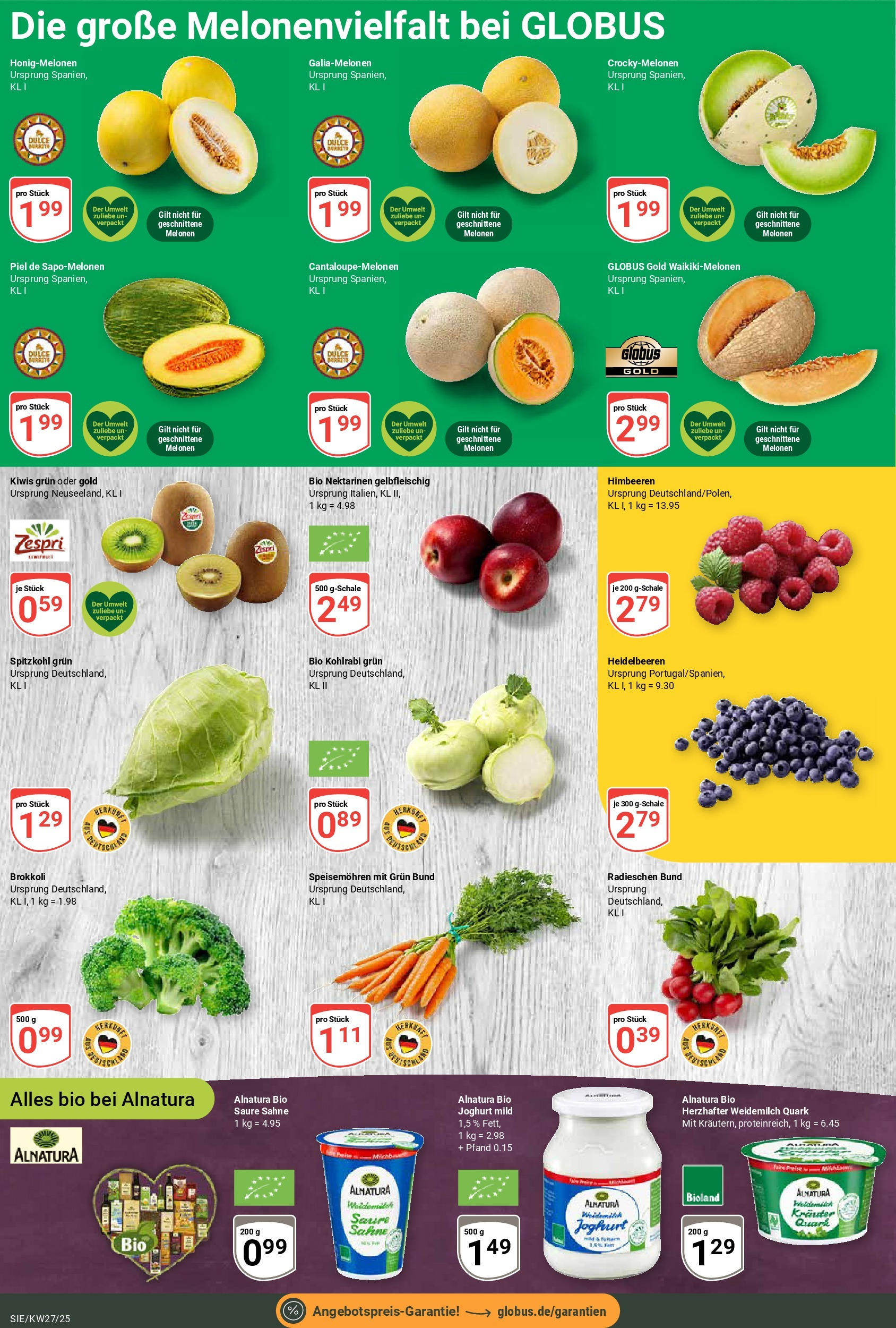 Globus prospekt Siegen	 (ab 29.06.2025) » Angebote online | Seite: 13 | Produkte: Quark, Kohlrabi, Brokkoli, Sahne