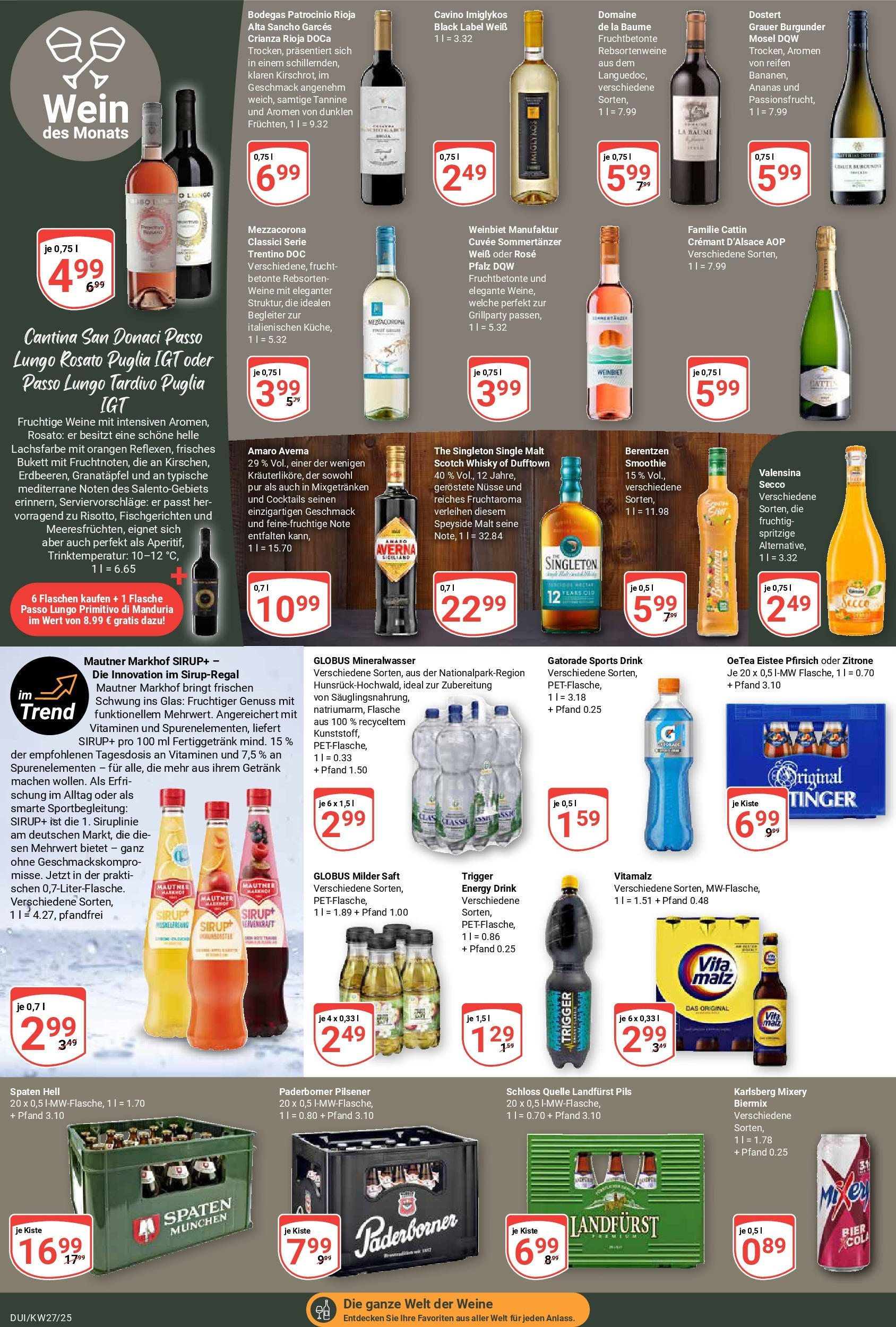 Globus prospekt Duisburg	 (ab 29.06.2025) » Angebote online | Seite: 22 | Produkte: Granatapfel, Sirup, Mixery, Saft