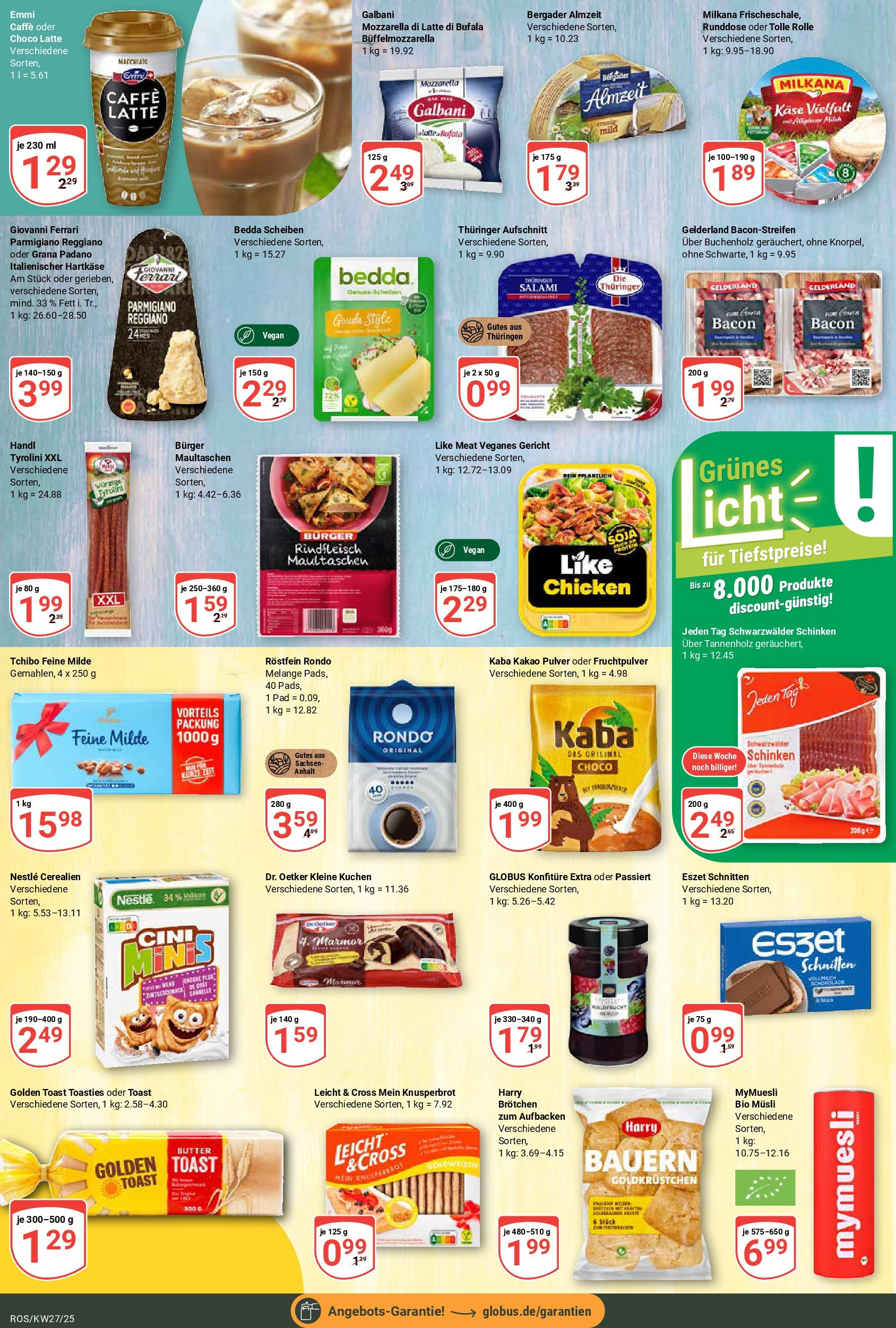 Globus prospekt Lambrechtshagen	 (ab 29.06.2025) » Angebote online | Seite: 16 | Produkte: Musli, Butter, Käse, Rindfleisch