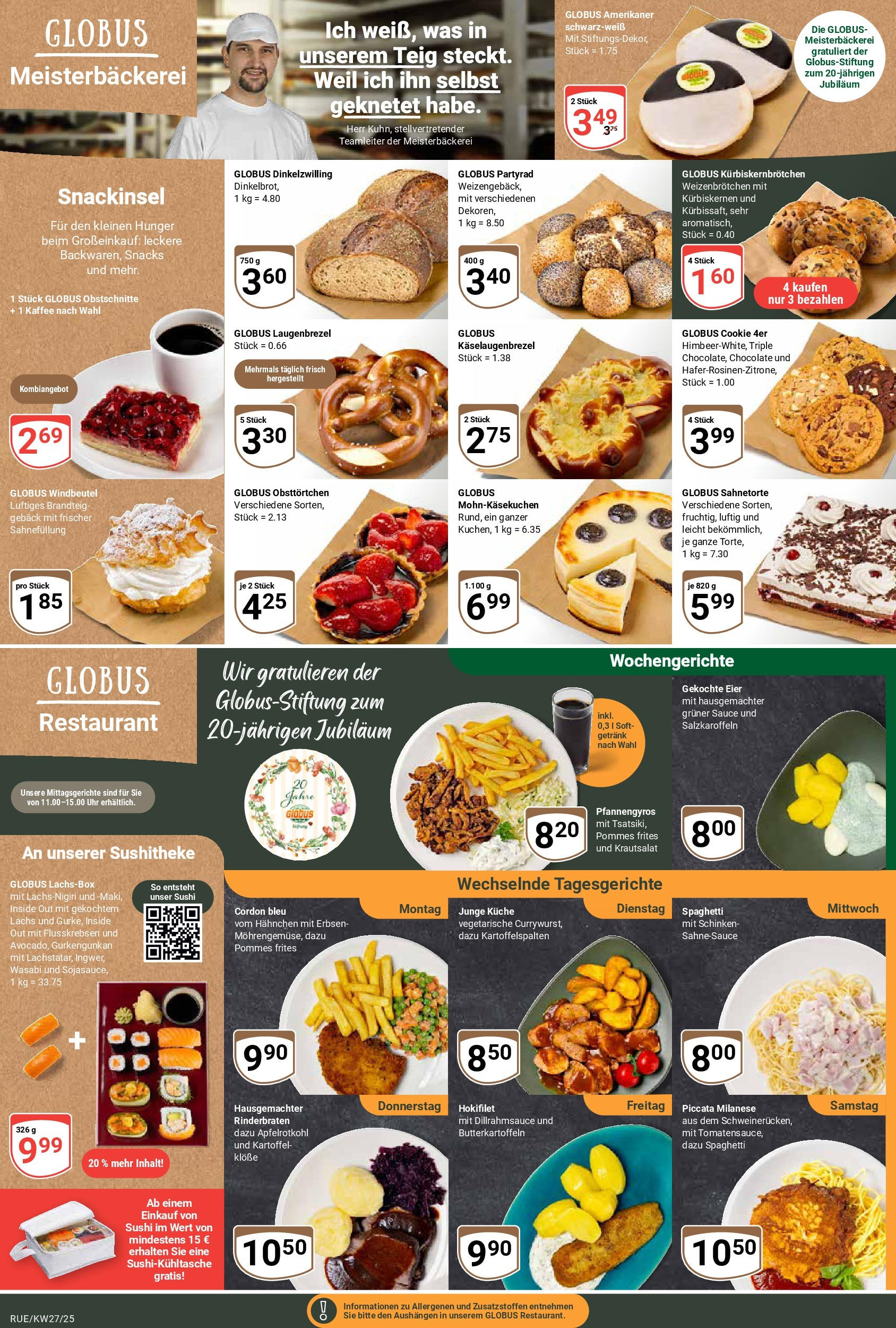 Globus prospekt Rüsselsheim	 (ab 29.06.2025) » Angebote online | Seite: 15 | Produkte: Hahnchen, Kaffee, Küche, Uhr