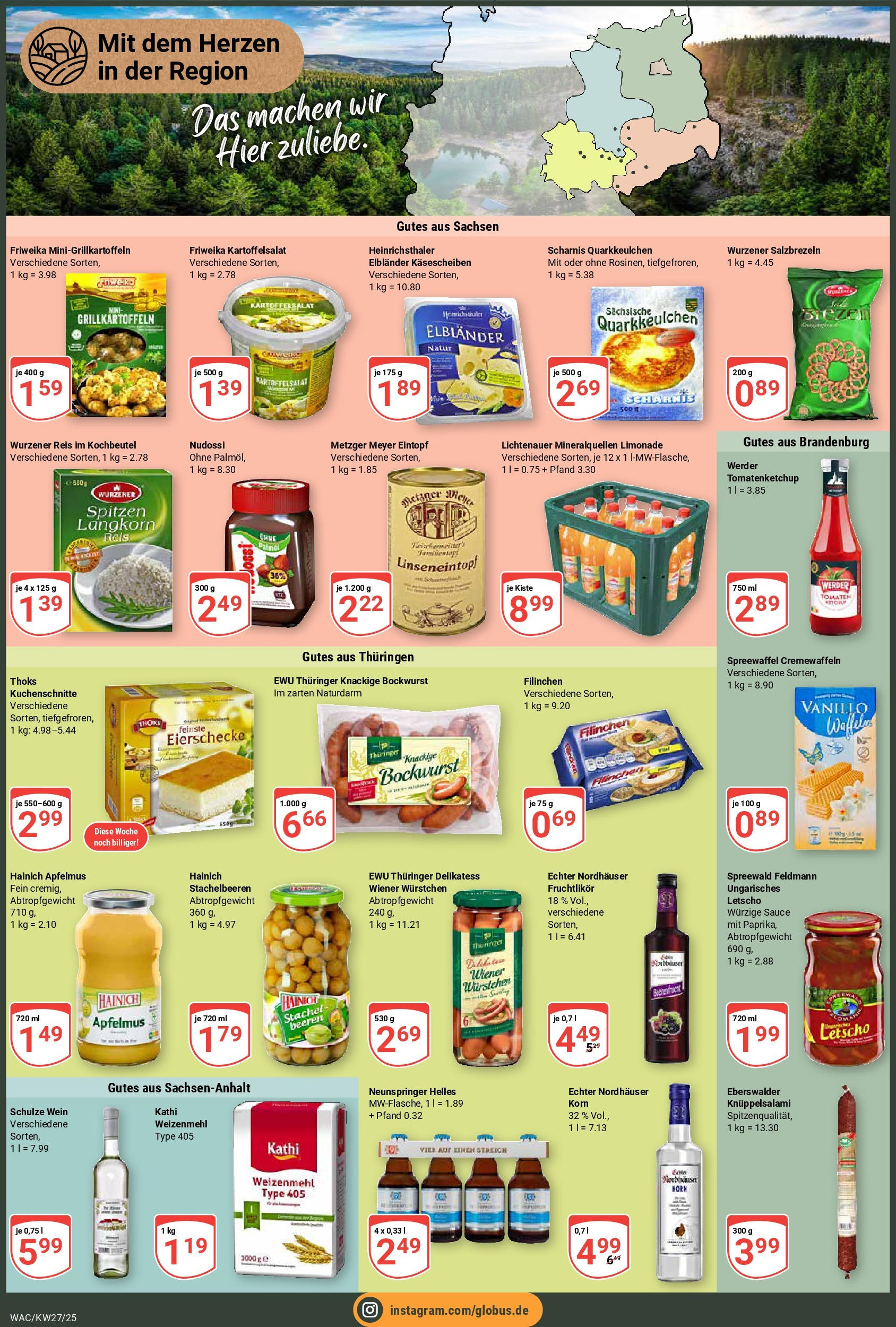 Globus prospekt Markkleeberg	 (ab 29.06.2025) » Angebote online | Seite: 2 | Produkte: Bockwurst, Wiener wurstchen, Waffeln, Wein