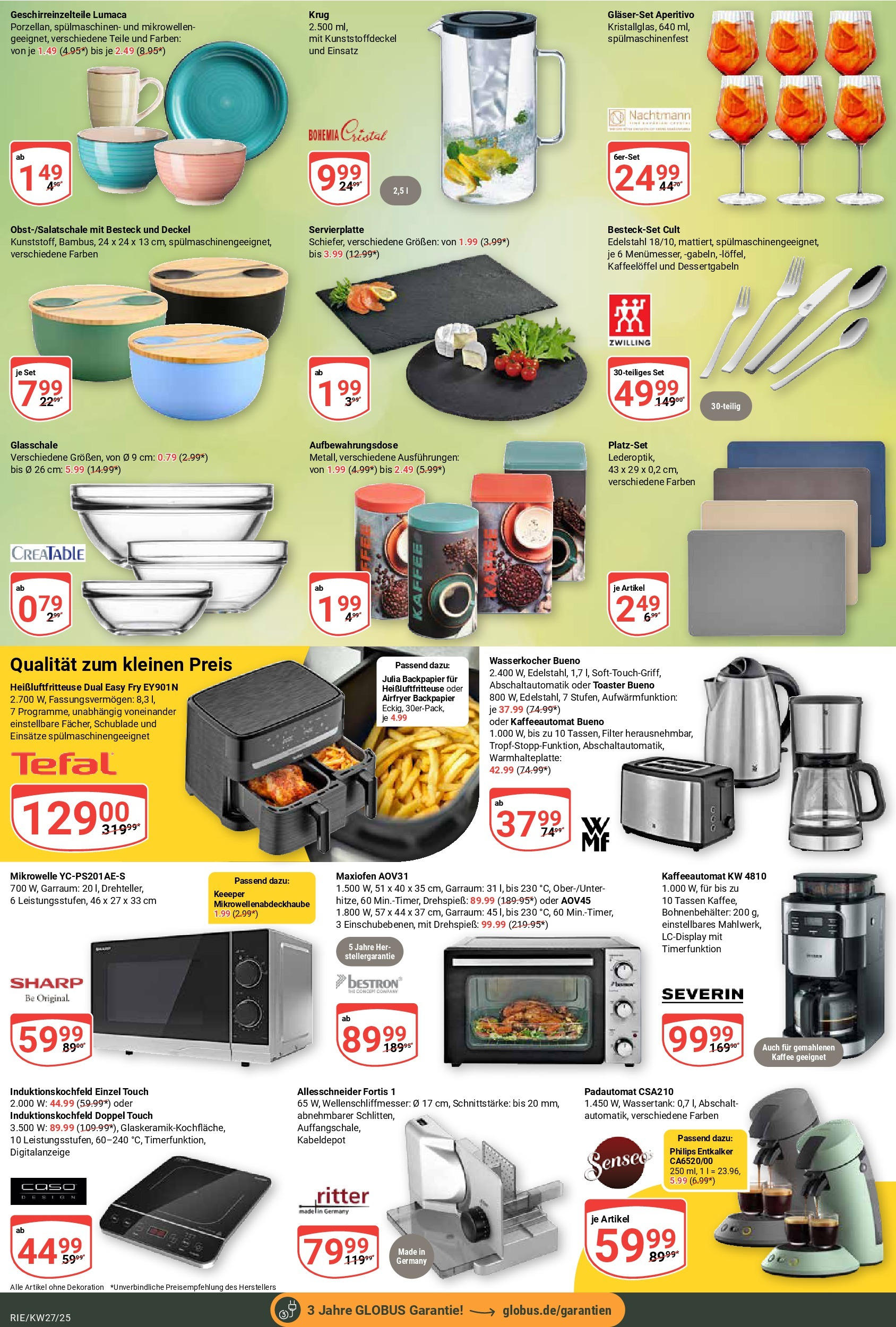 Globus prospekt Bochum-Riemke	 (ab 29.06.2025) » Angebote online | Seite: 22 | Produkte: Mikrowelle, Toaster, Kaffee, Heißluftfritteuse
