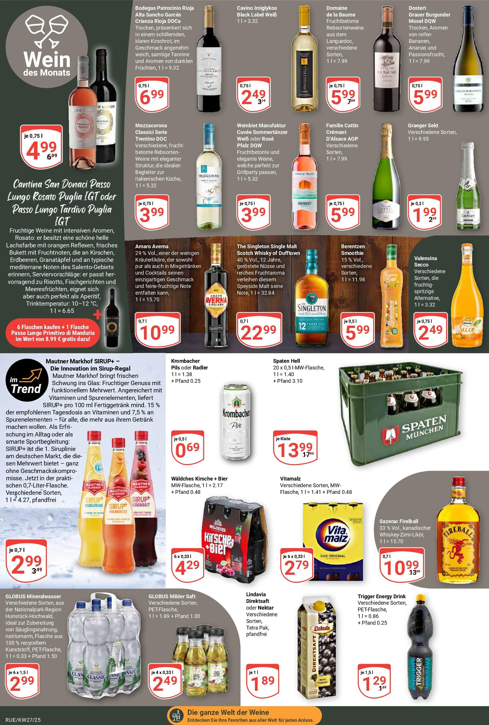 Globus prospekt Rüsselsheim	 (ab 29.06.2025) » Angebote online | Seite: 21 | Produkte: Whisky, Bier, Ananas, Nüsse