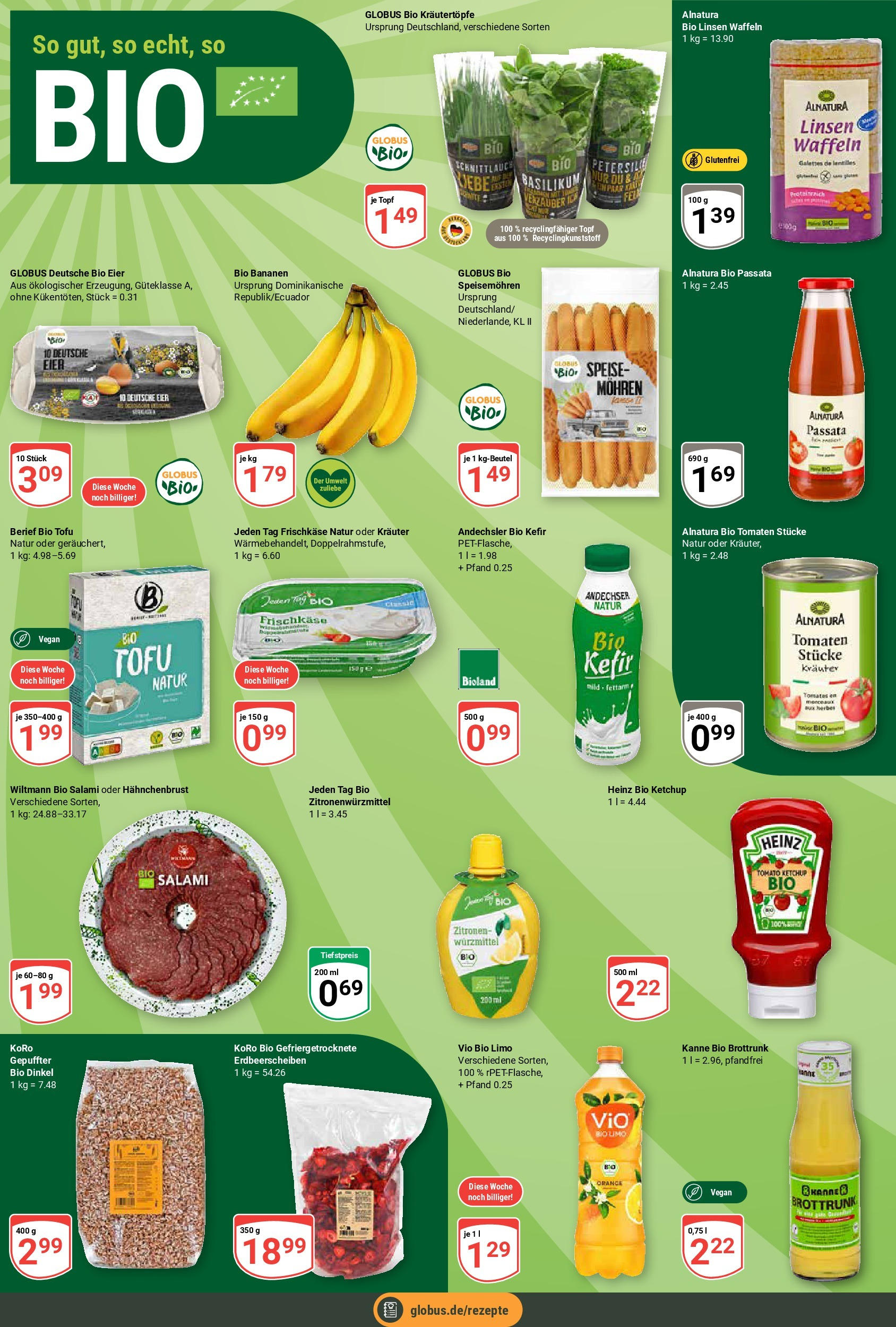 Globus prospekt Siegen	 (ab 29.06.2025) » Angebote online | Seite: 23 | Produkte: Bananen, Waffeln, Ketchup, Frischkase