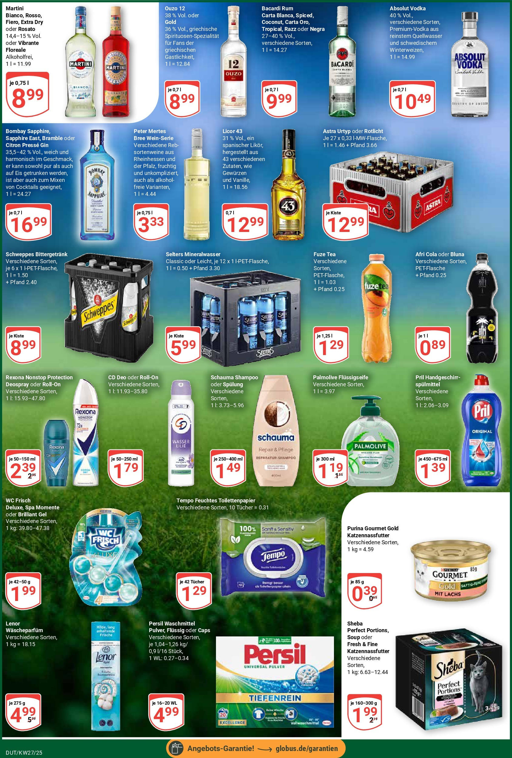 Globus prospekt Wetzlar-Dutenhofen	 (ab 29.06.2025) » Angebote online | Seite: 12 | Produkte: Cola, Deodorant, Wasser, Vodka