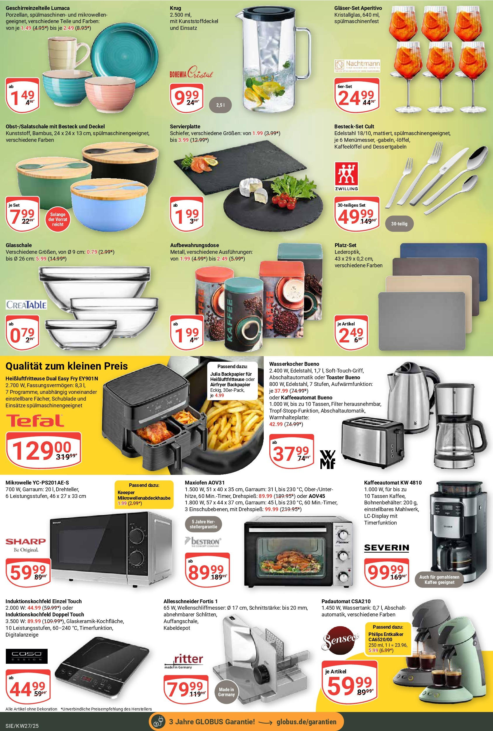 Globus prospekt Siegen	 (ab 29.06.2025) » Angebote online | Seite: 30 | Produkte: Mikrowelle, Wasserkocher, Toaster, Heißluftfritteuse
