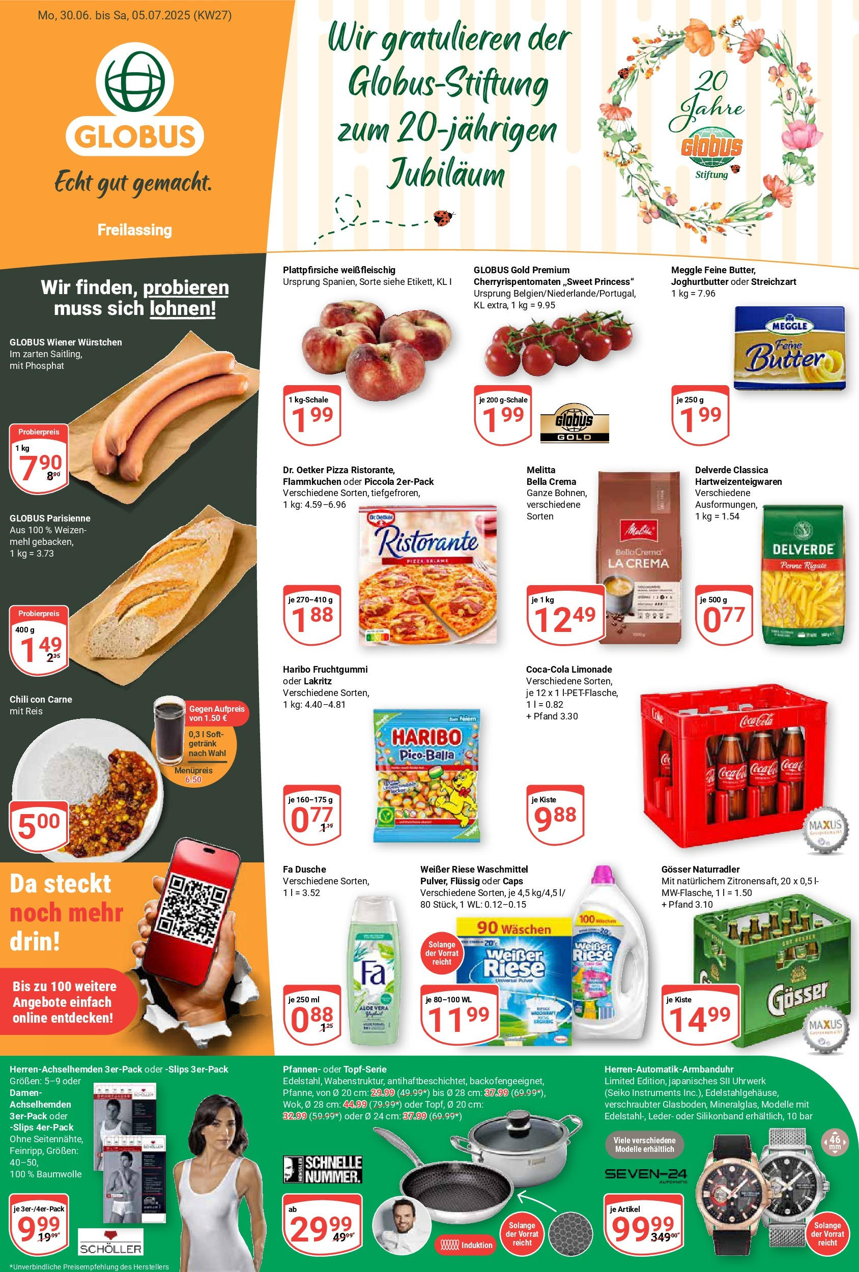 Globus prospekt Freilassing	 (ab 29.06.2025) » Angebote online | Seite: 3 | Produkte: Ristorante, Melitta, Dusche, Waschmittel