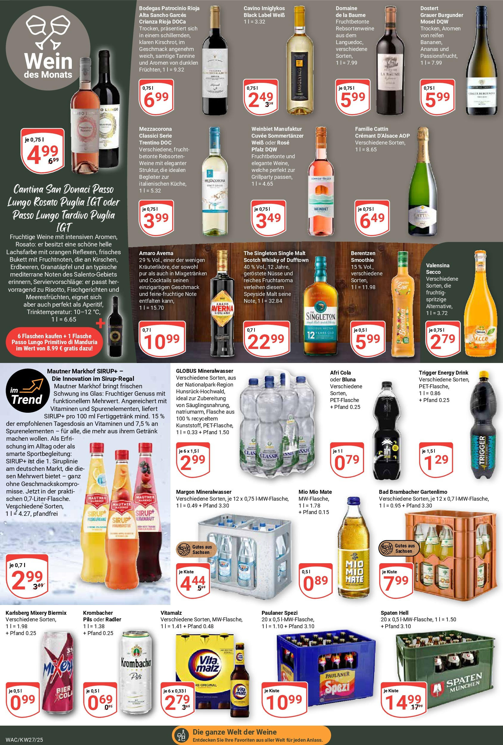 Globus prospekt Markkleeberg	 (ab 29.06.2025) » Angebote online | Seite: 16 | Produkte: Whisky, Energy, Nüsse, Berentzen